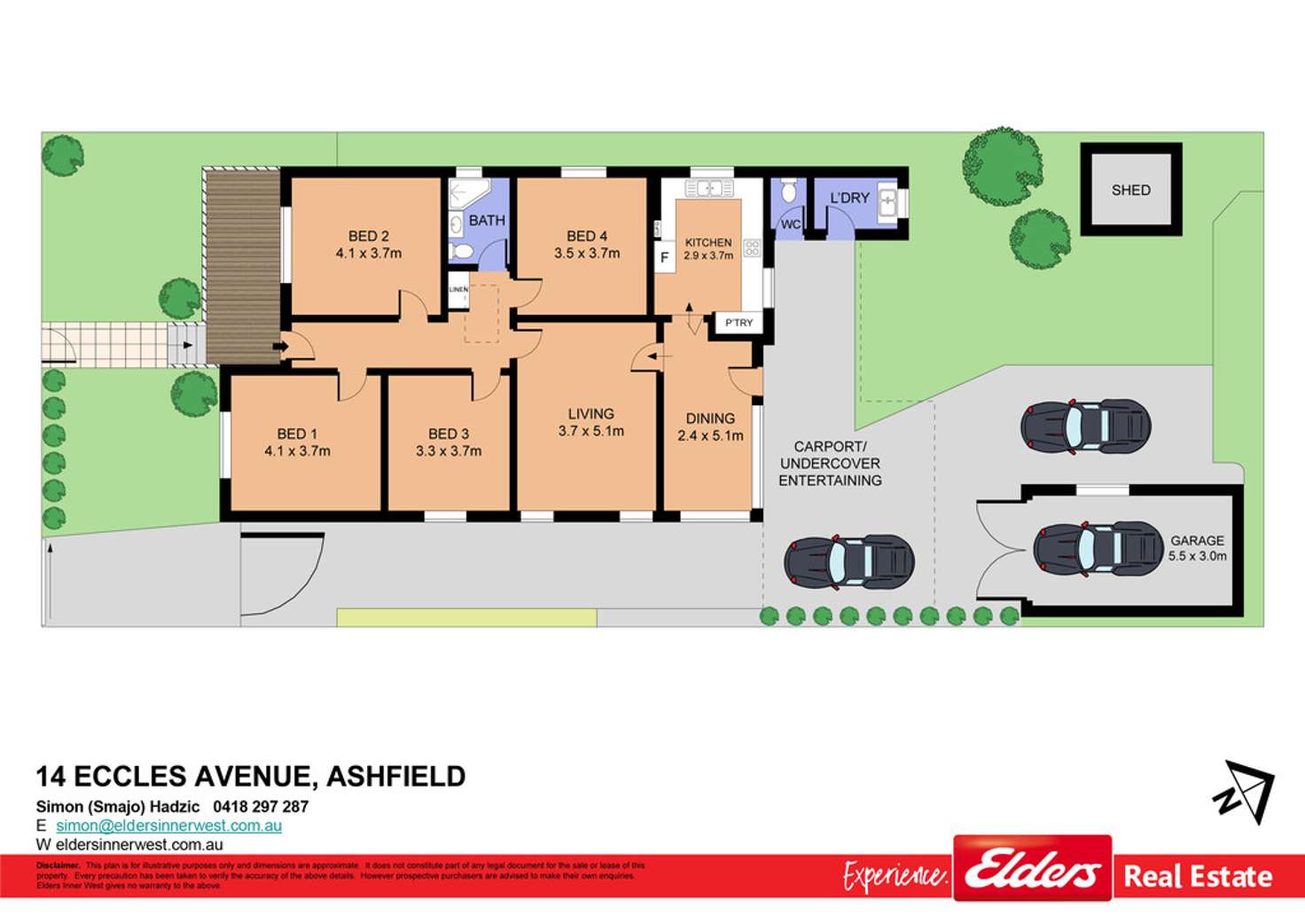 Floorplan of Homely house listing, 14 Eccles Avenue, Ashfield NSW 2131
