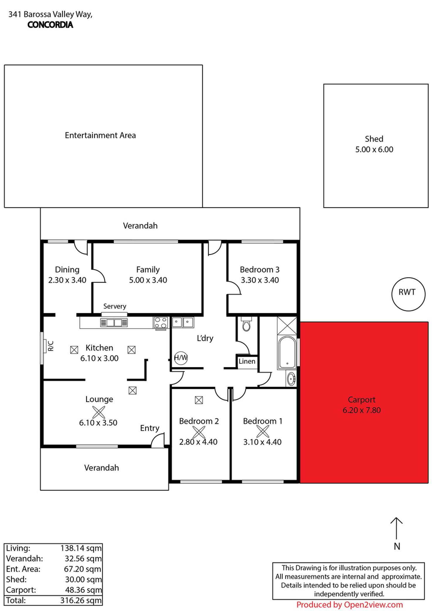 Floorplan of Homely house listing, 341 Barossa Valley Way, Concordia SA 5118