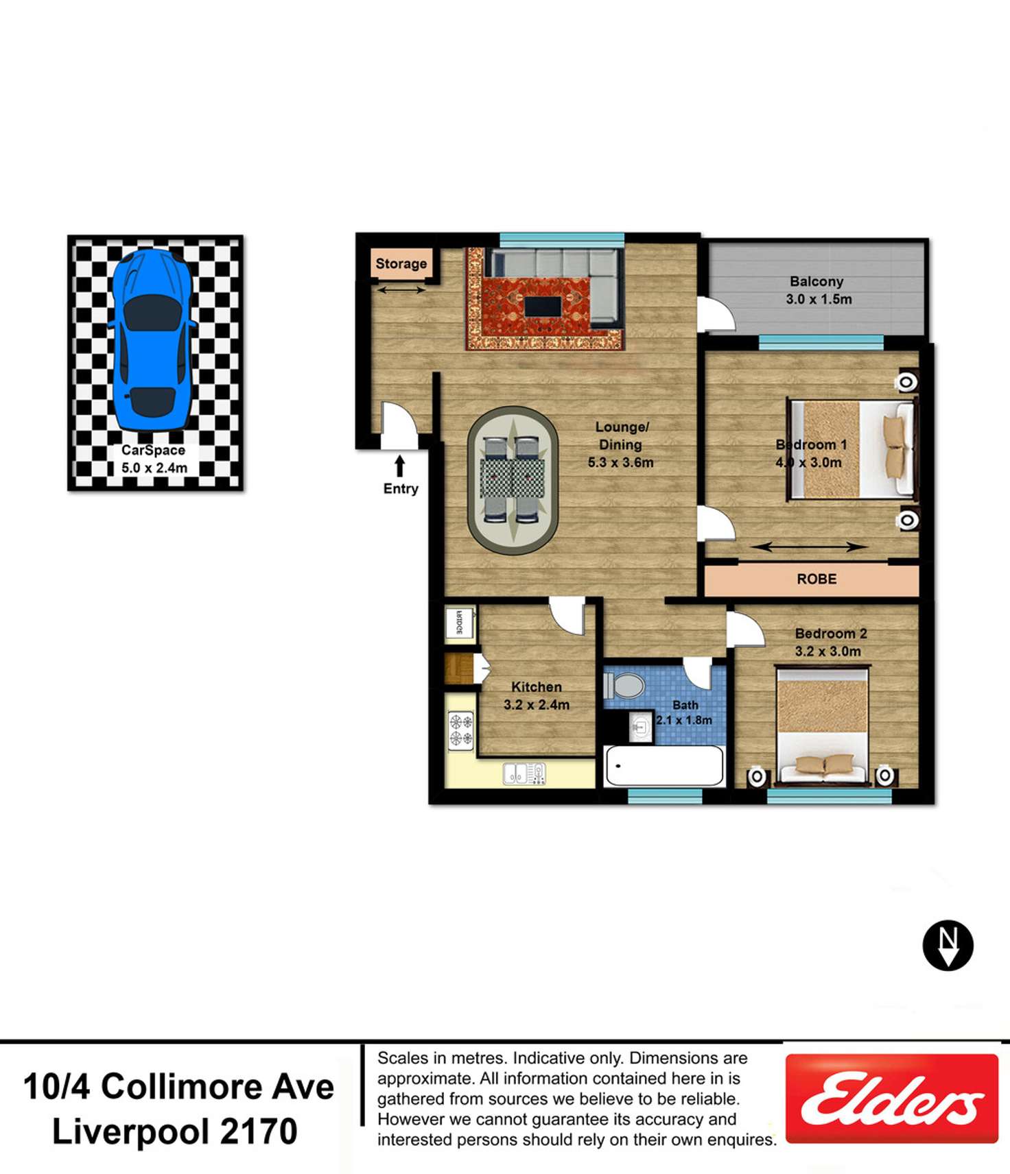 Floorplan of Homely unit listing, 10/4 Collimore Ave, Liverpool NSW 2170