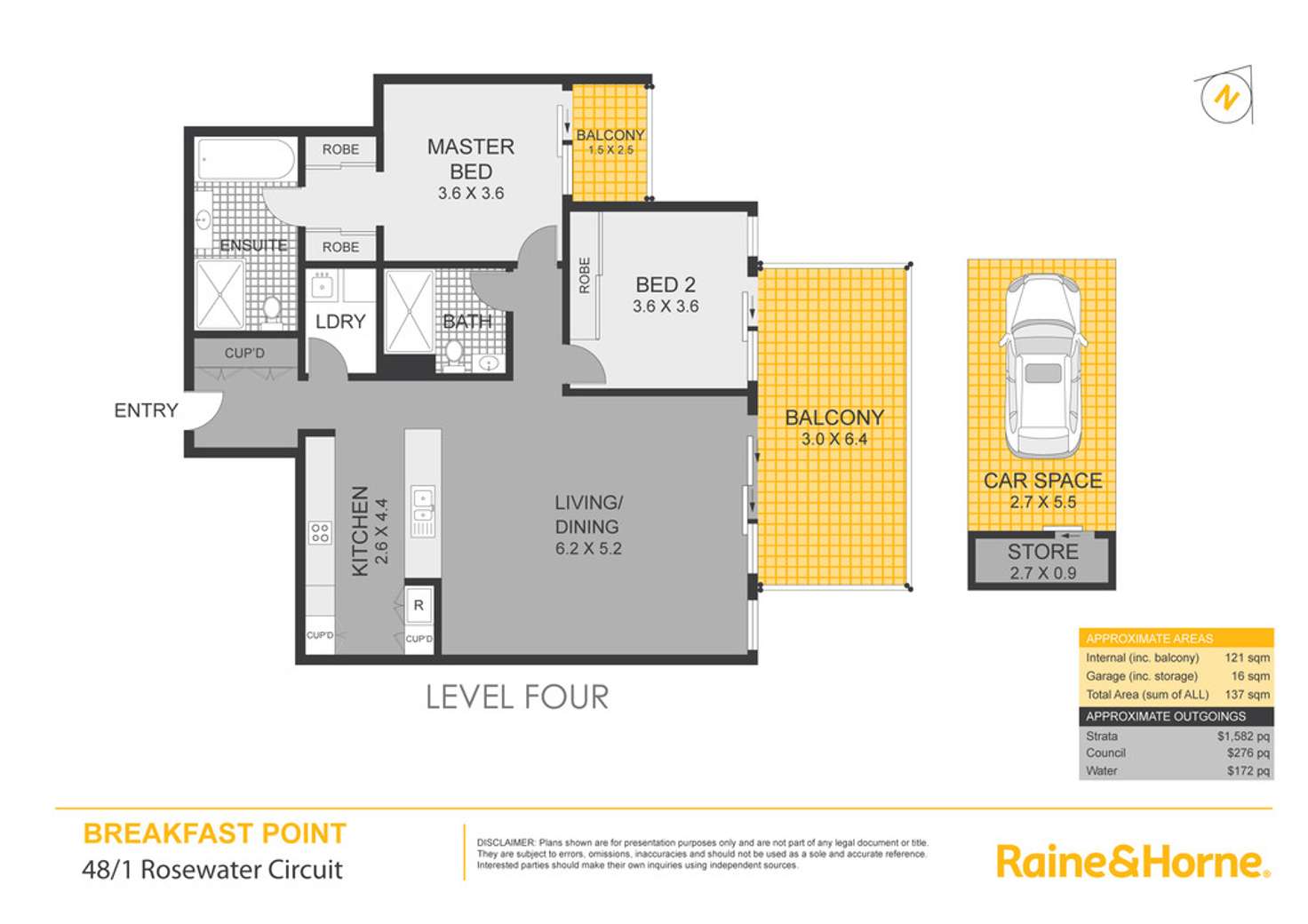 Floorplan of Homely apartment listing, 48/1 Rosewater Circuit, Breakfast Point NSW 2137