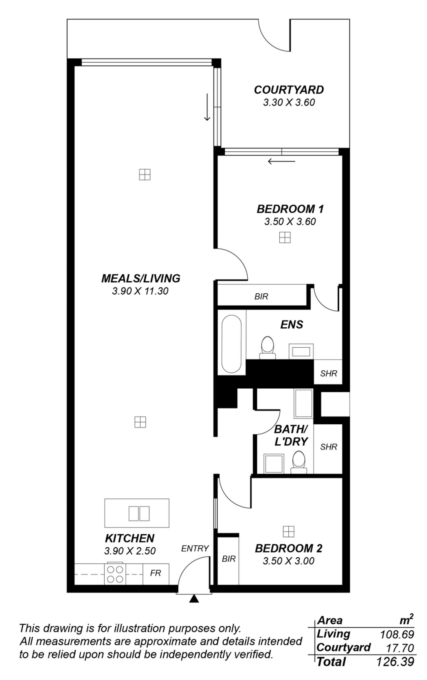 Floorplan of Homely apartment listing, 9/223 North Terrace, Adelaide SA 5000