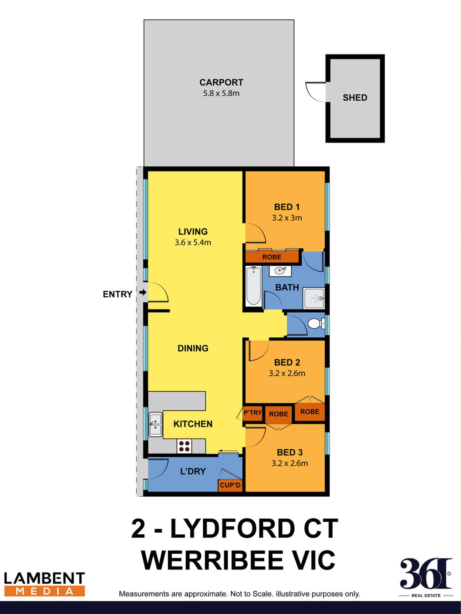Floorplan of Homely house listing, 2 Lydford Court, Werribee VIC 3030
