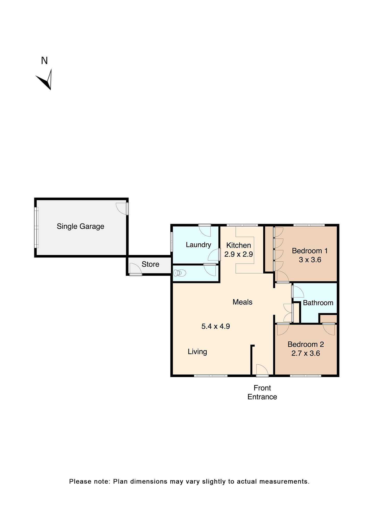 Floorplan of Homely townhouse listing, 3/103-105 Ascot Street South, Ballarat Central VIC 3350