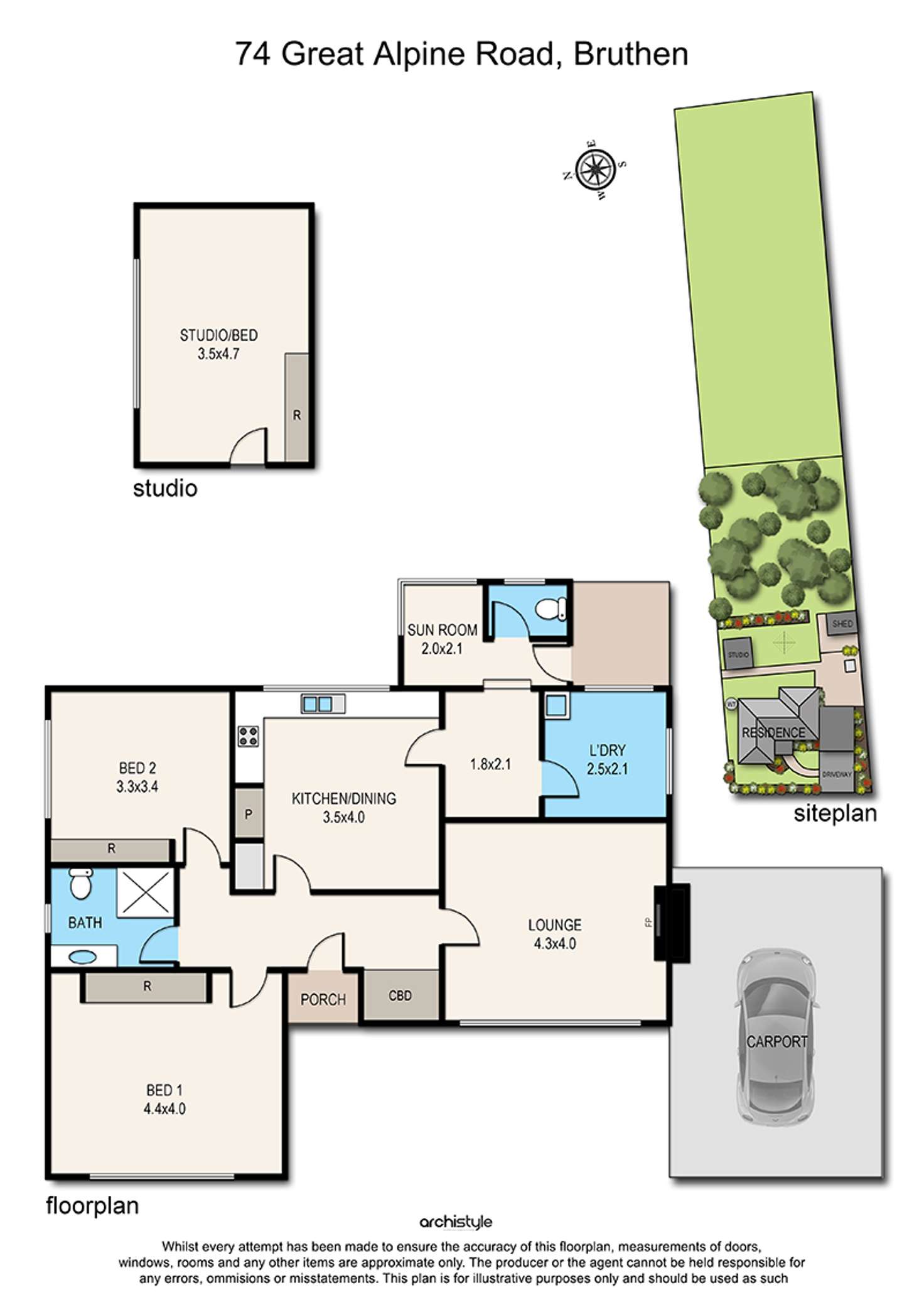 Floorplan of Homely house listing, 74 Great Alpine Road, Bruthen VIC 3885