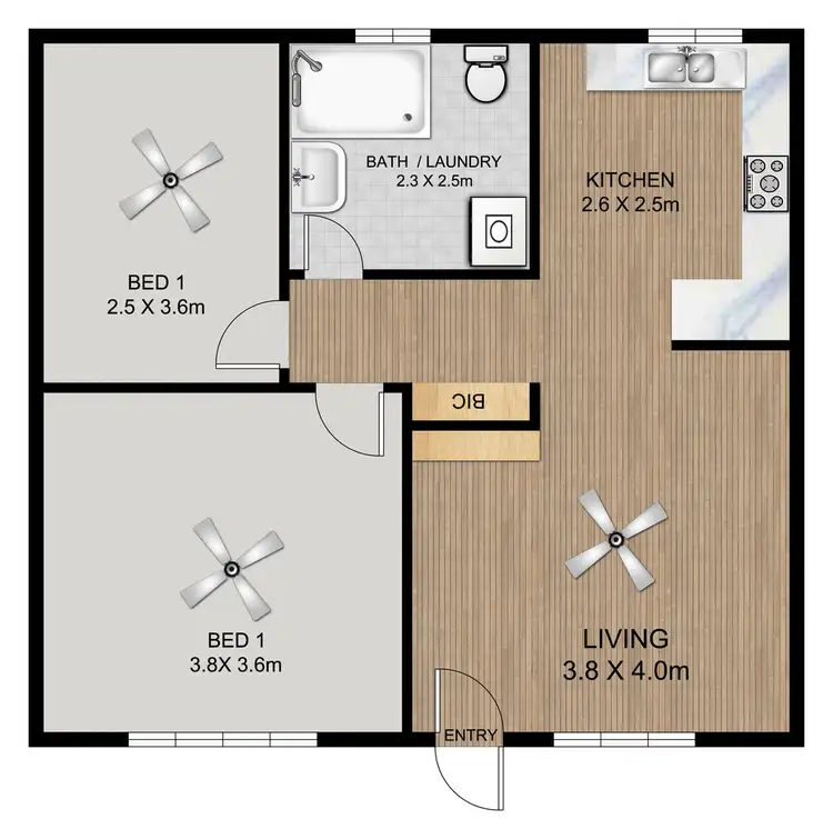 Floorplan of Homely unit listing, 13/30 Semaphore Road, Semaphore SA 5019