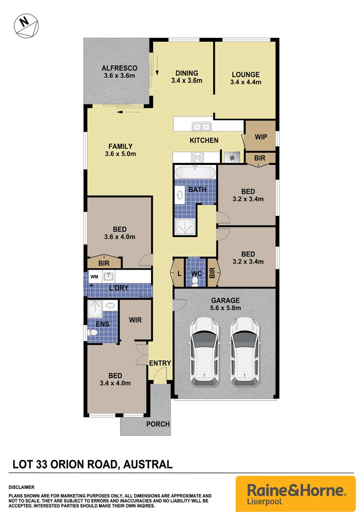 Floorplan of Homely house listing, Lot 33 Orion Road, Austral NSW 2179