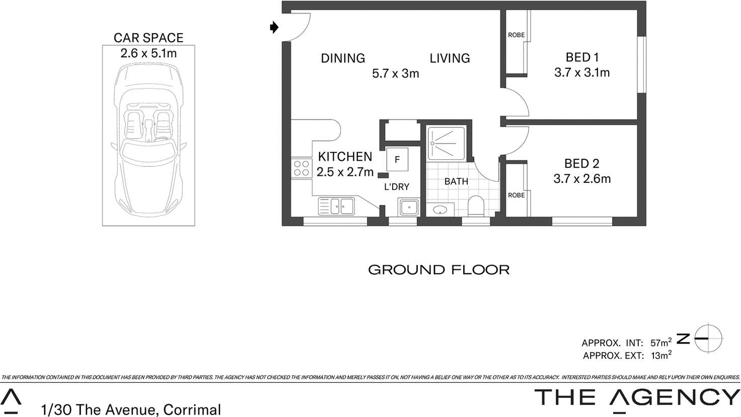 Floorplan of Homely unit listing, 1/30 The Avenue, Corrimal NSW 2518