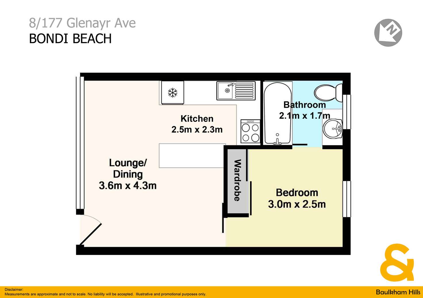 Floorplan of Homely apartment listing, 8/177 Glenayr Avenue, Bondi Beach NSW 2026