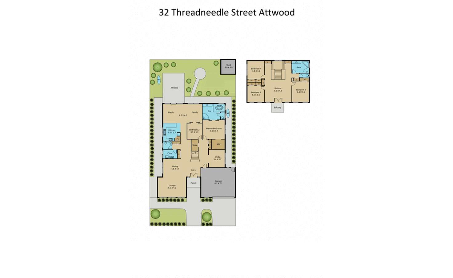 Floorplan of Homely house listing, 32 Threadneedle Street, Attwood VIC 3049