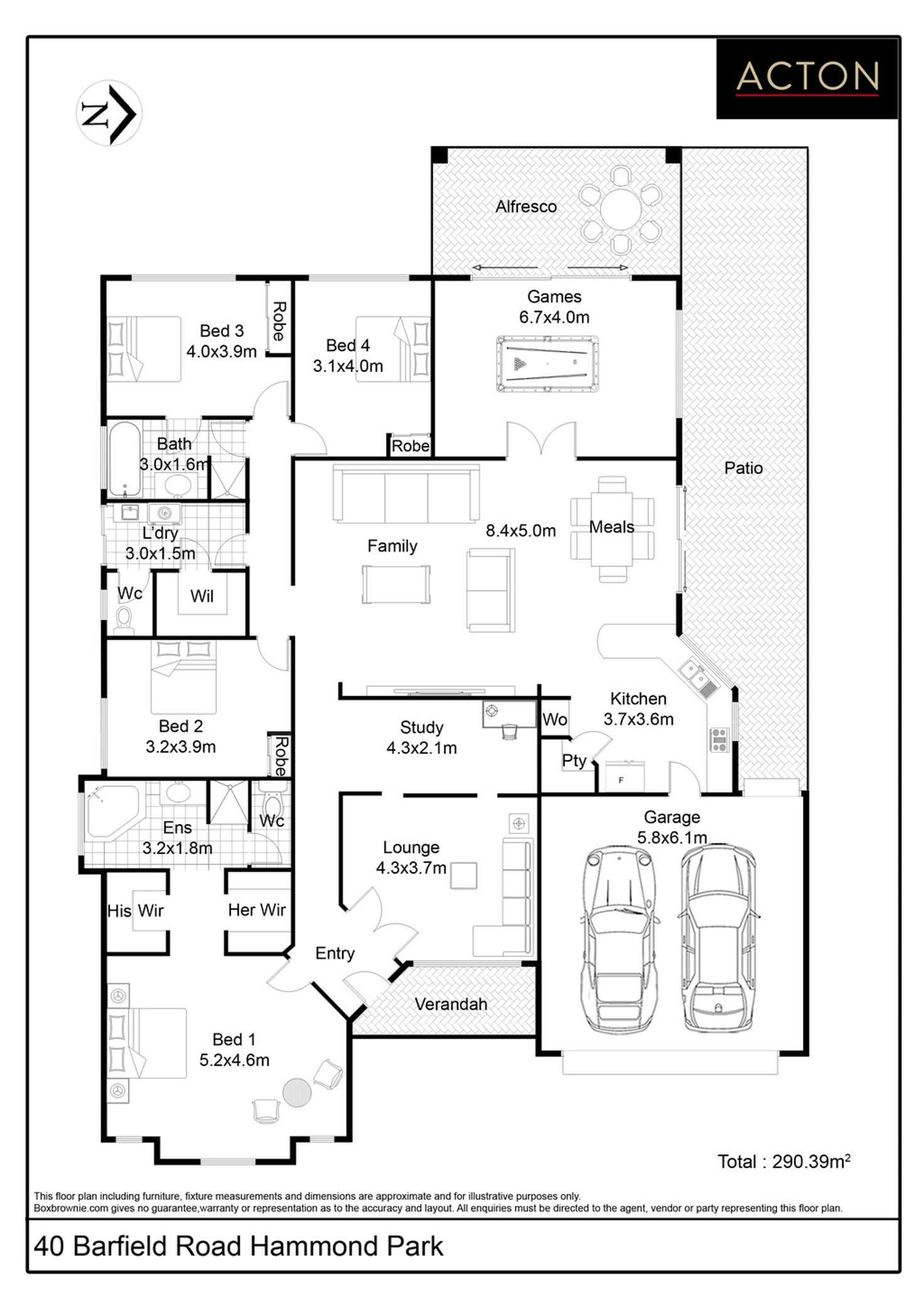 Floorplan of Homely house listing, 40 Barfield Road, Hammond Park WA 6164