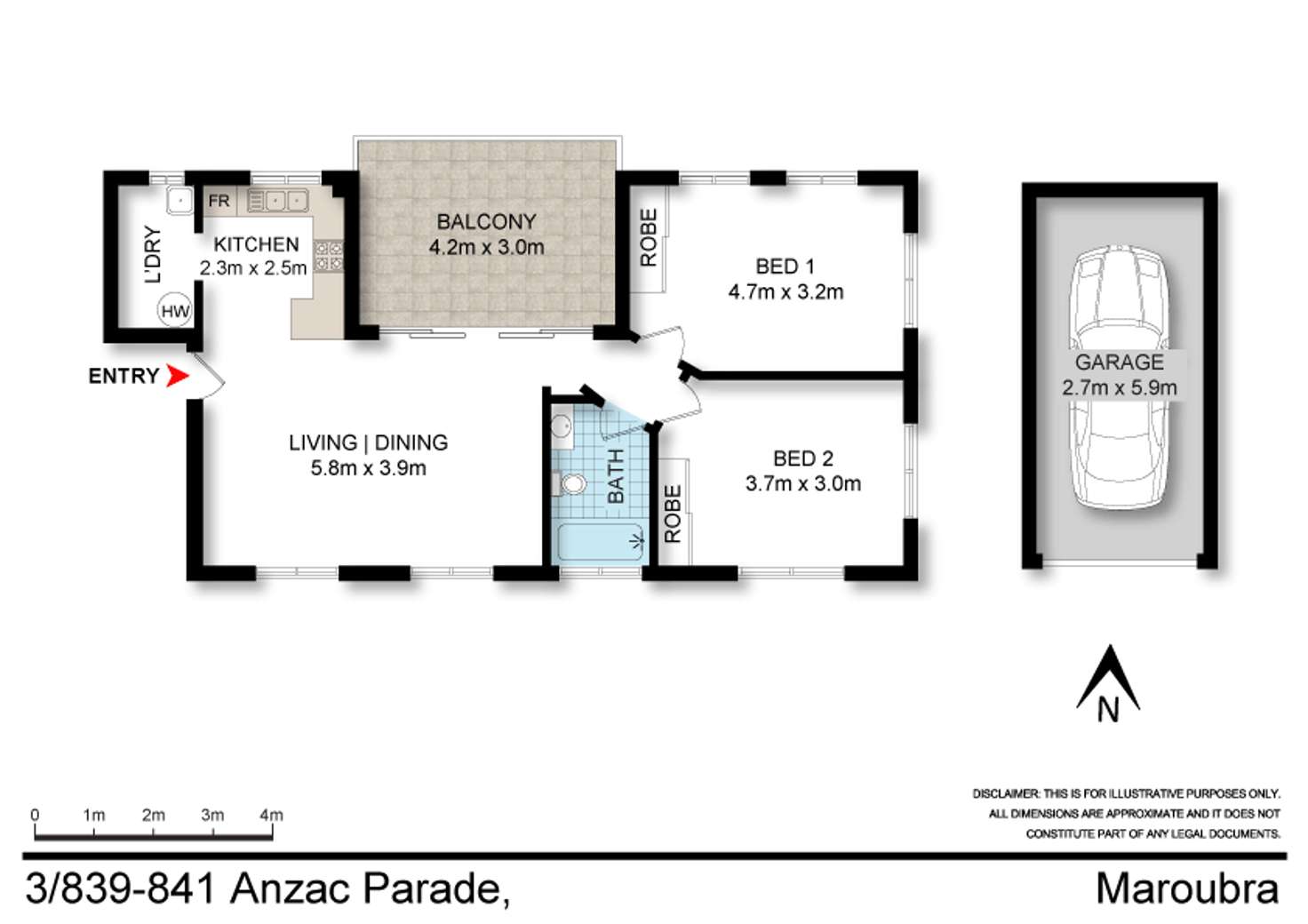 Floorplan of Homely unit listing, 3/839-841 Anzac Parade, Maroubra NSW 2035