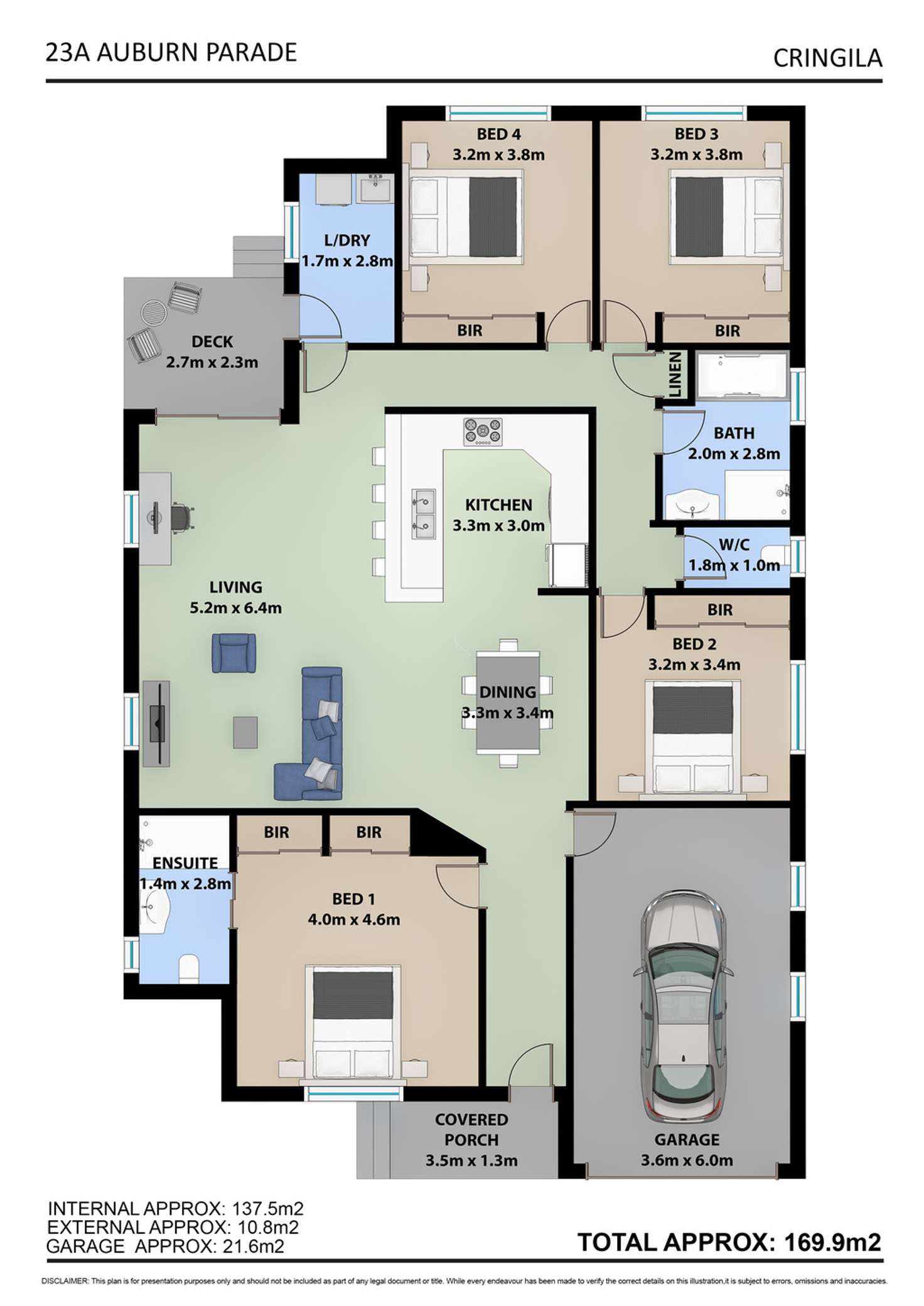 Floorplan of Homely semiDetached listing, 23a & 23b Auburn Parade, Cringila NSW 2502