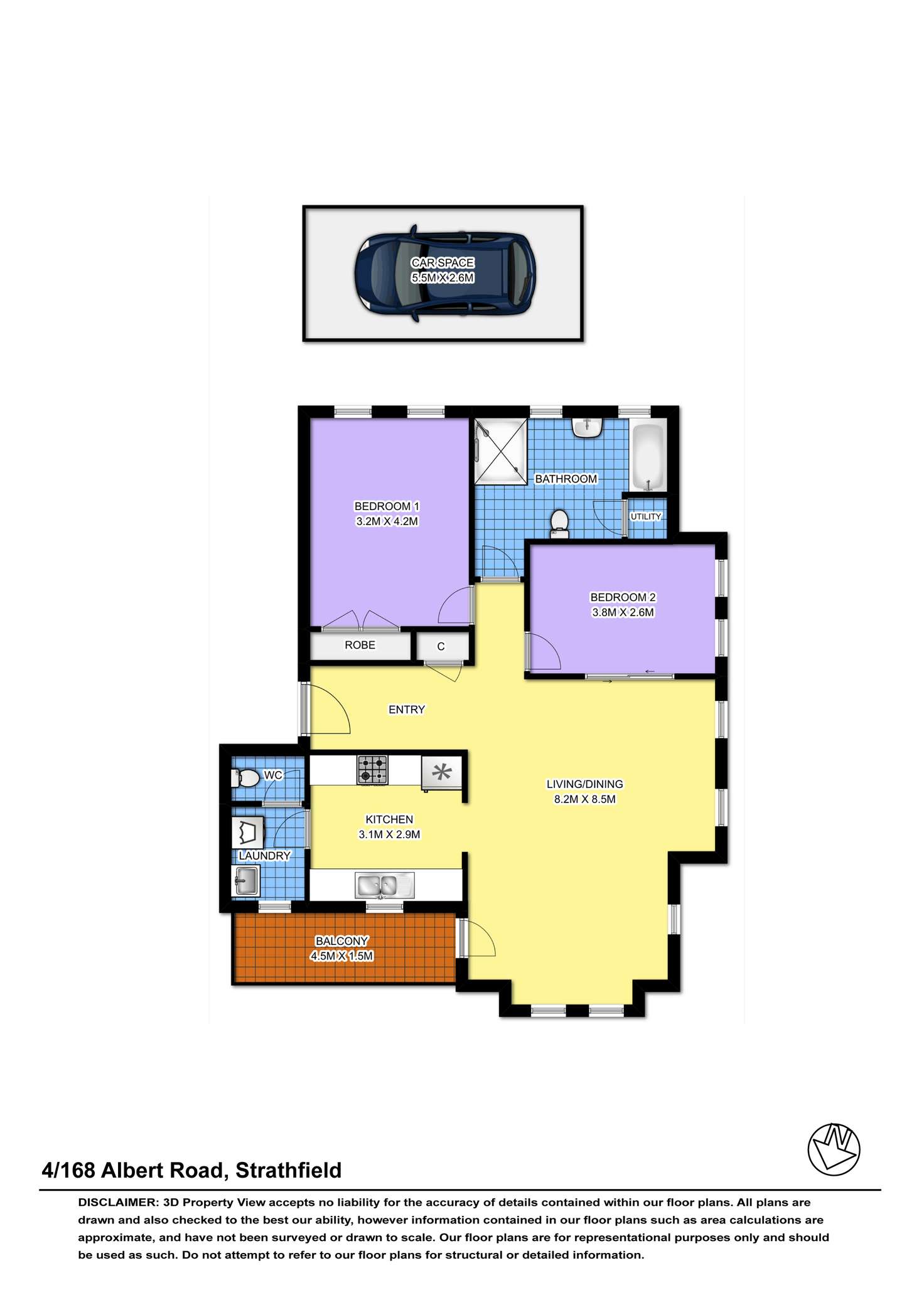 Floorplan of Homely apartment listing, 4/168-172 Albert Road, Strathfield NSW 2135