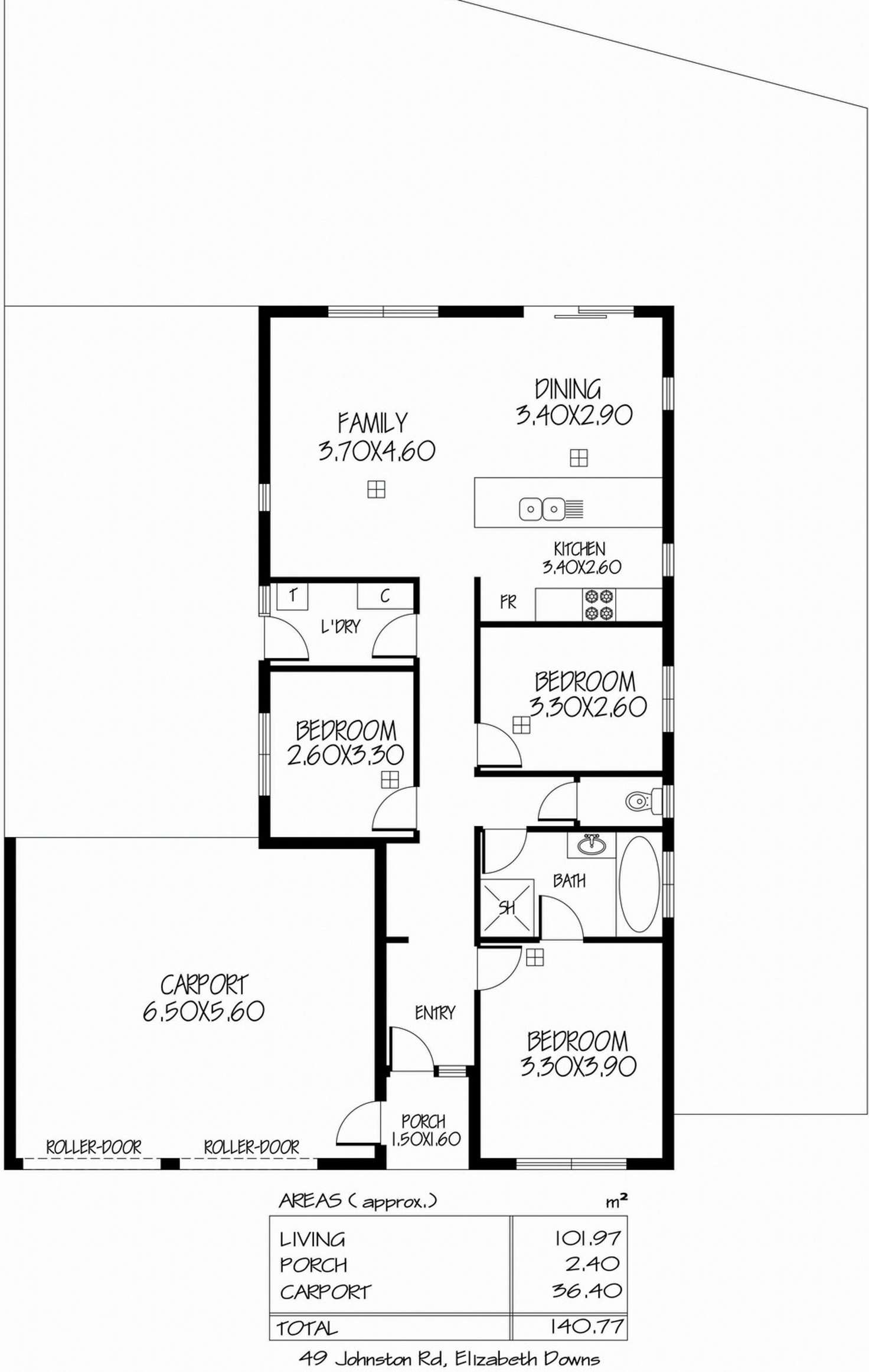 Floorplan of Homely house listing, 49 Johnston Road, Elizabeth Downs SA 5113