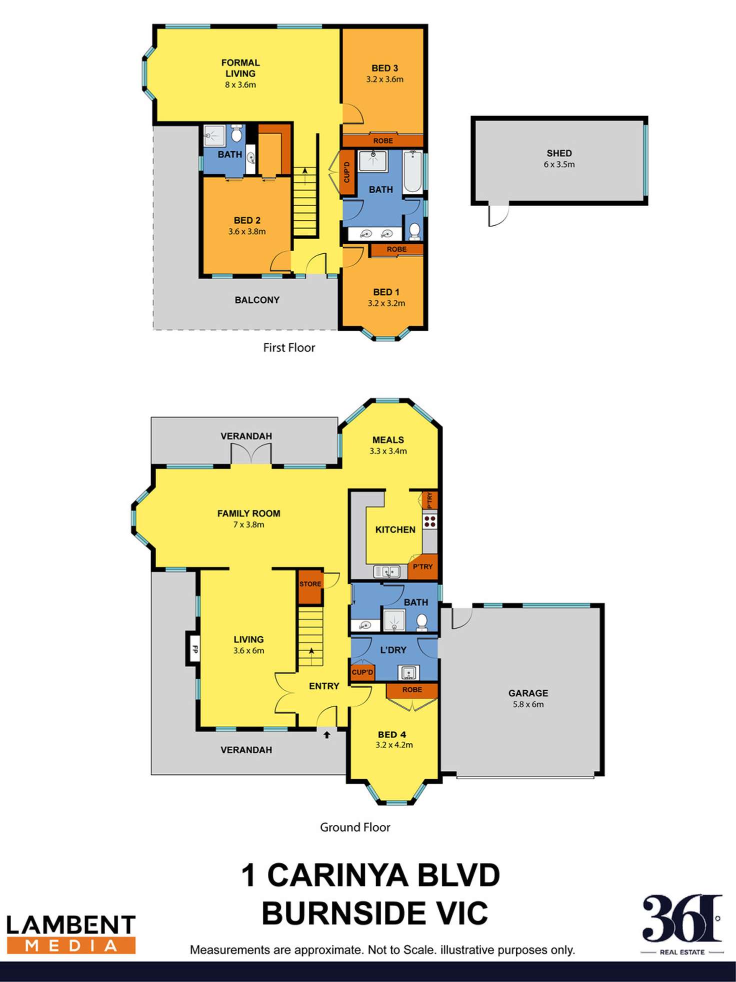 Floorplan of Homely house listing, 1 Carinya Blvd, Burnside VIC 3023