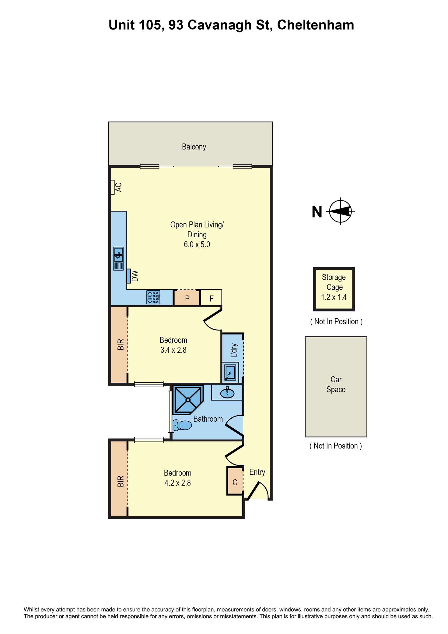 Floorplan of Homely apartment listing, 105/93 Cavanagh Street, Cheltenham VIC 3192