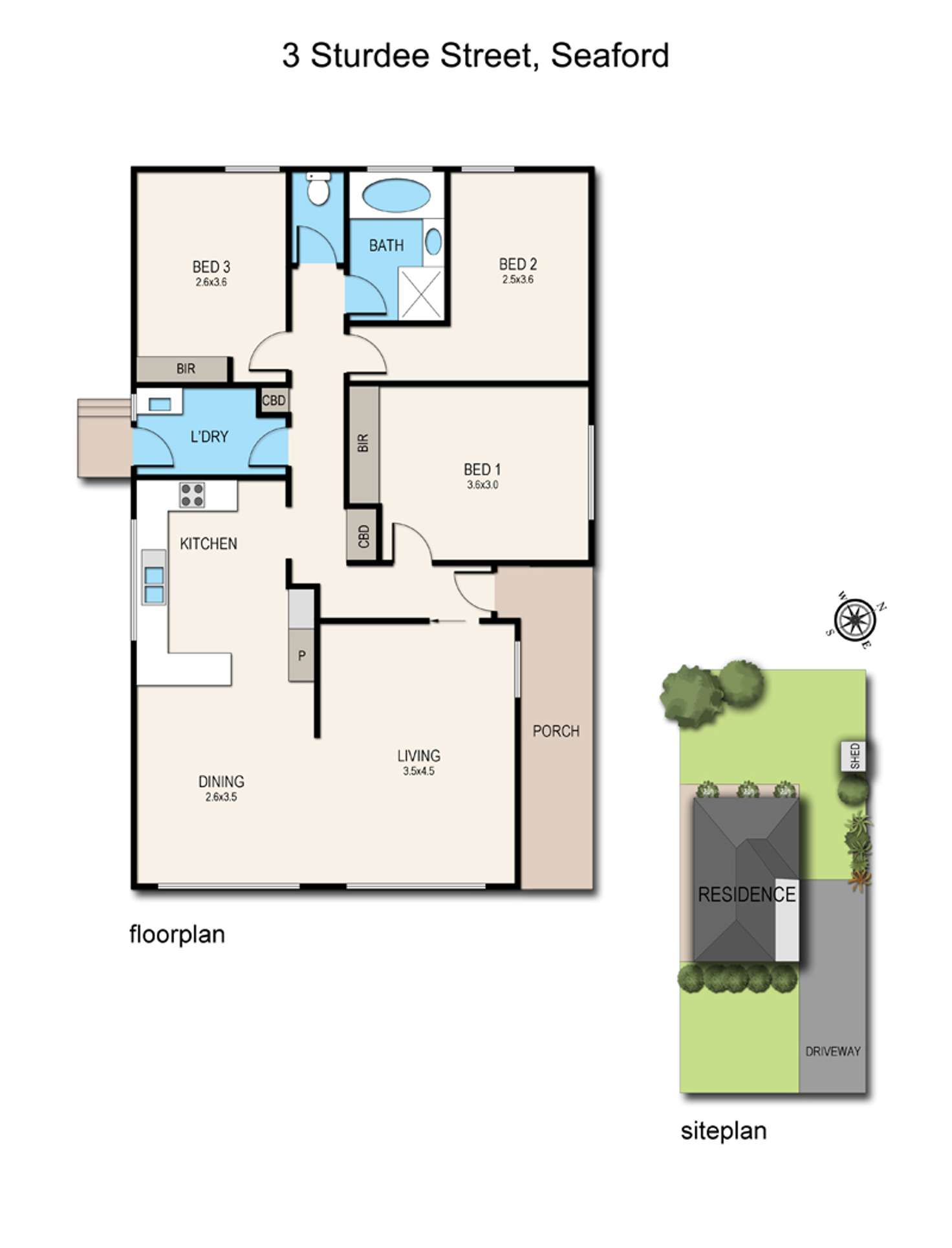 Floorplan of Homely house listing, 3 Sturdee Street, Seaford VIC 3198