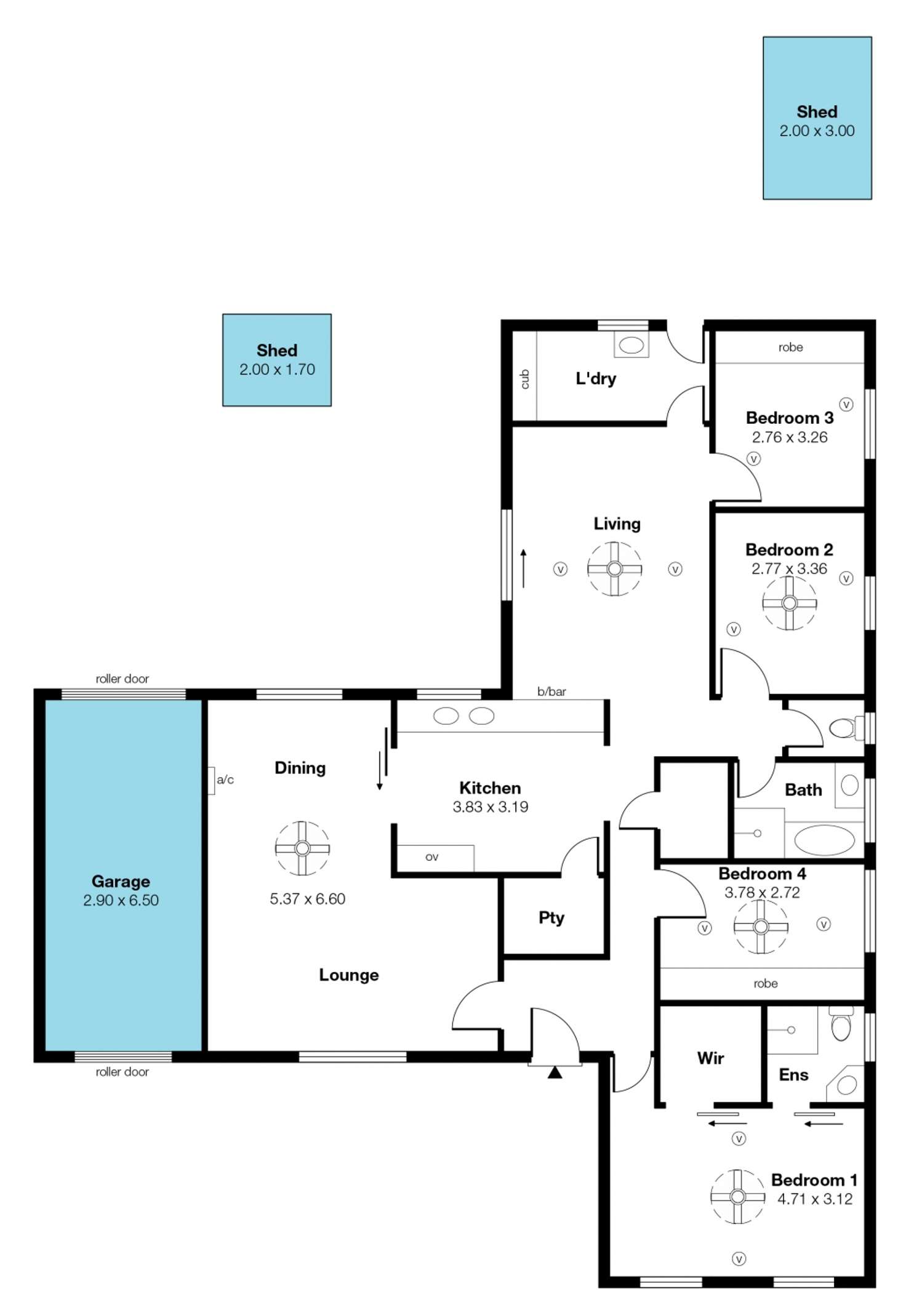 Floorplan of Homely house listing, 2 Abiona Street, Flagstaff Hill SA 5159