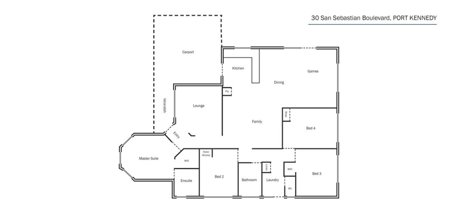 Floorplan of Homely house listing, 30 San Sebastian Boulevard, Port Kennedy WA 6172