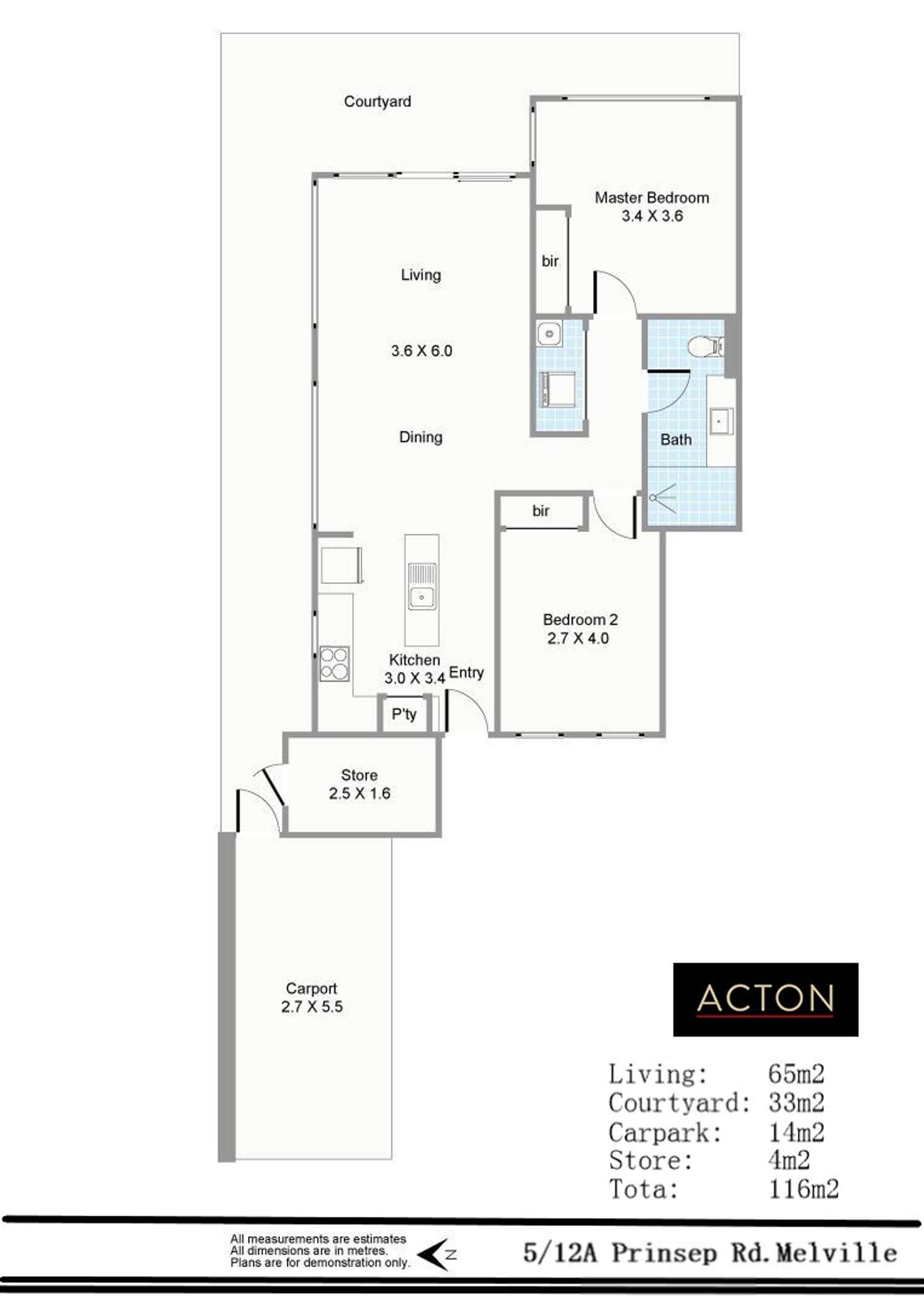 Floorplan of Homely apartment listing, 5/12A Prinsep, Melville WA 6156