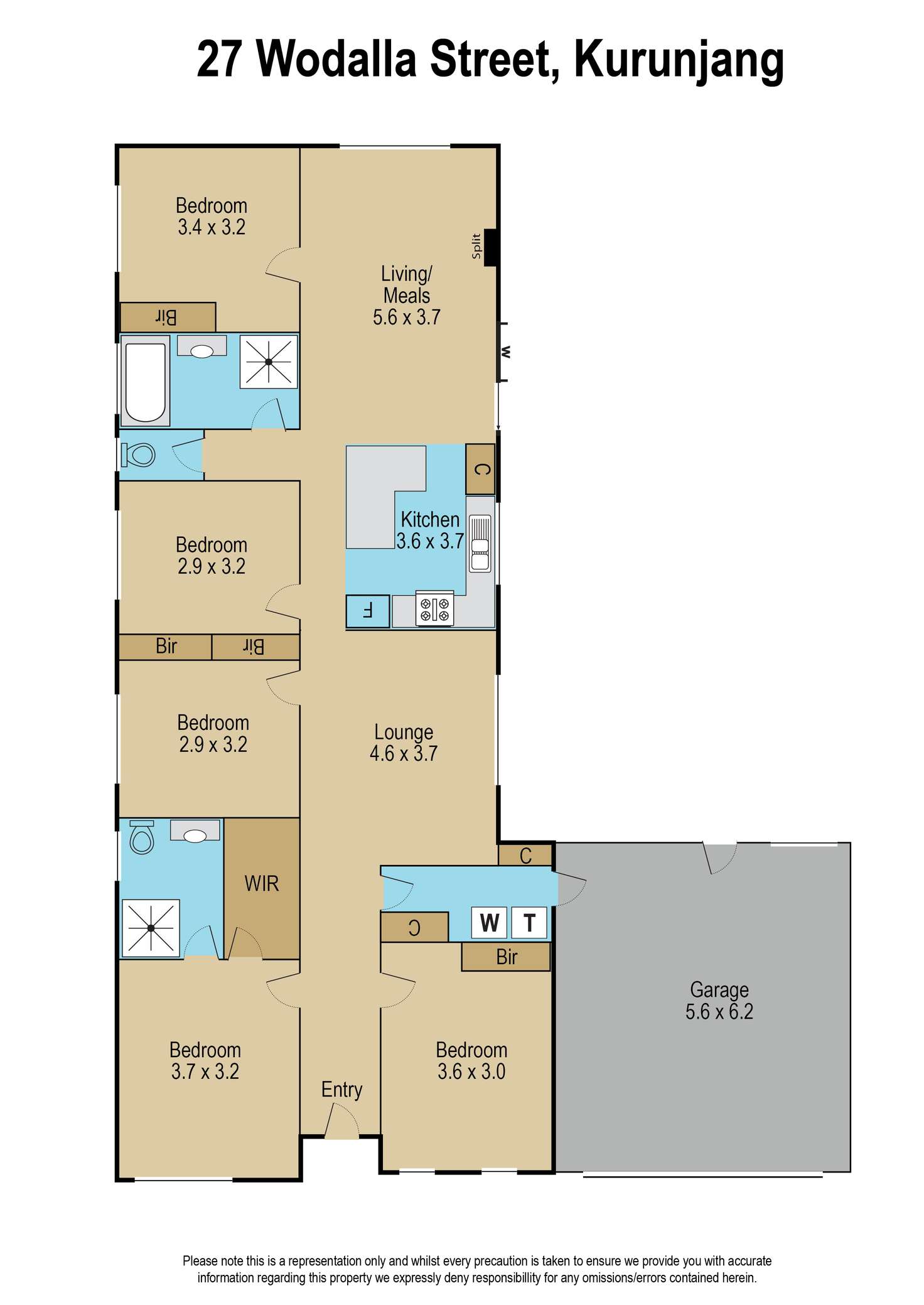 Floorplan of Homely house listing, 27 Wodalla Street, Kurunjang VIC 3337