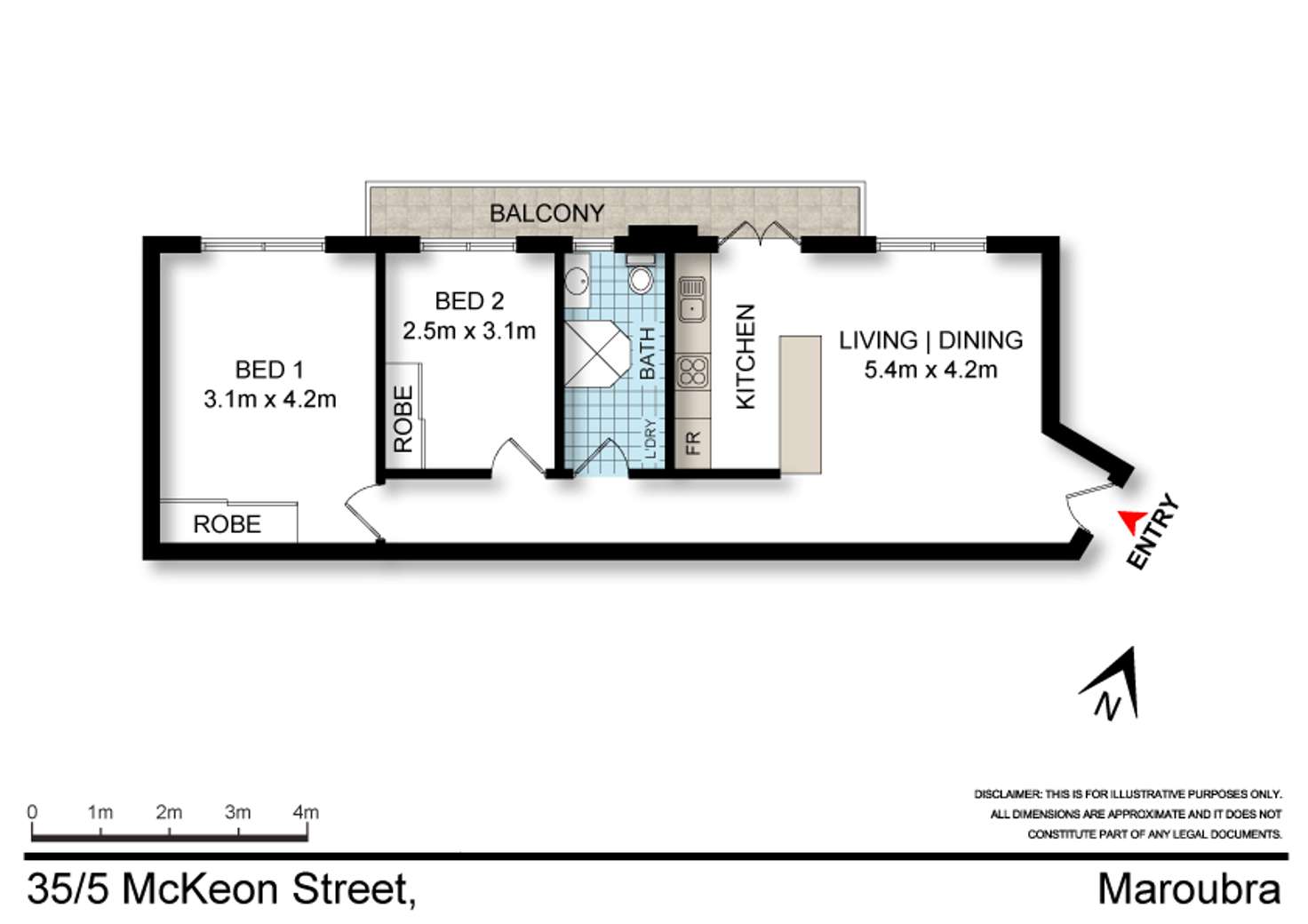 Floorplan of Homely unit listing, 35/5 McKeon Street, Maroubra NSW 2035