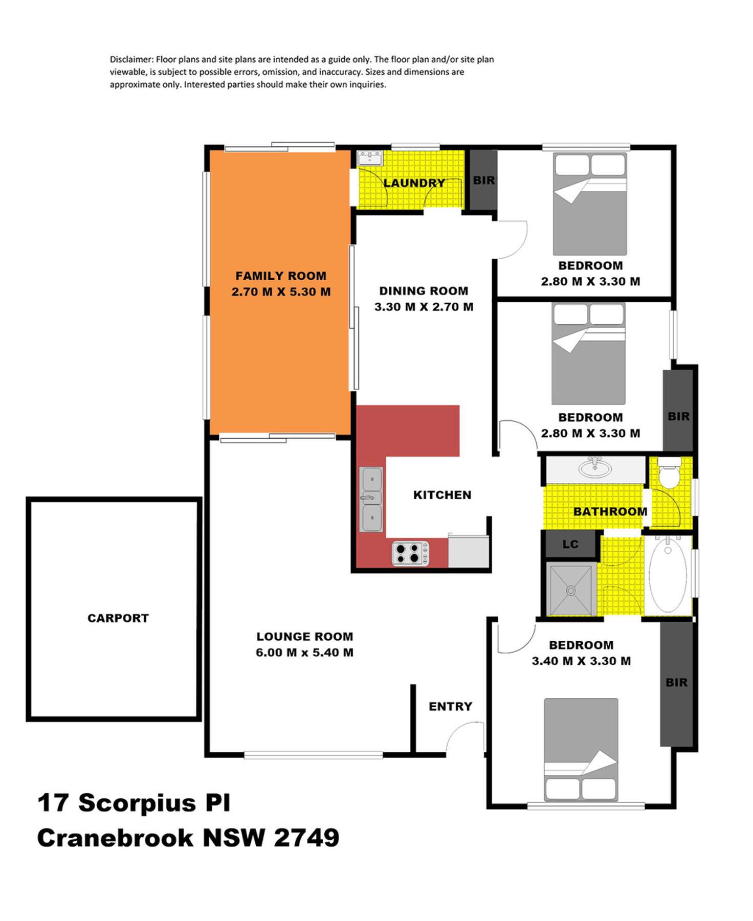 Floorplan of Homely house listing, 17 Scorpius Place, Cranebrook NSW 2749