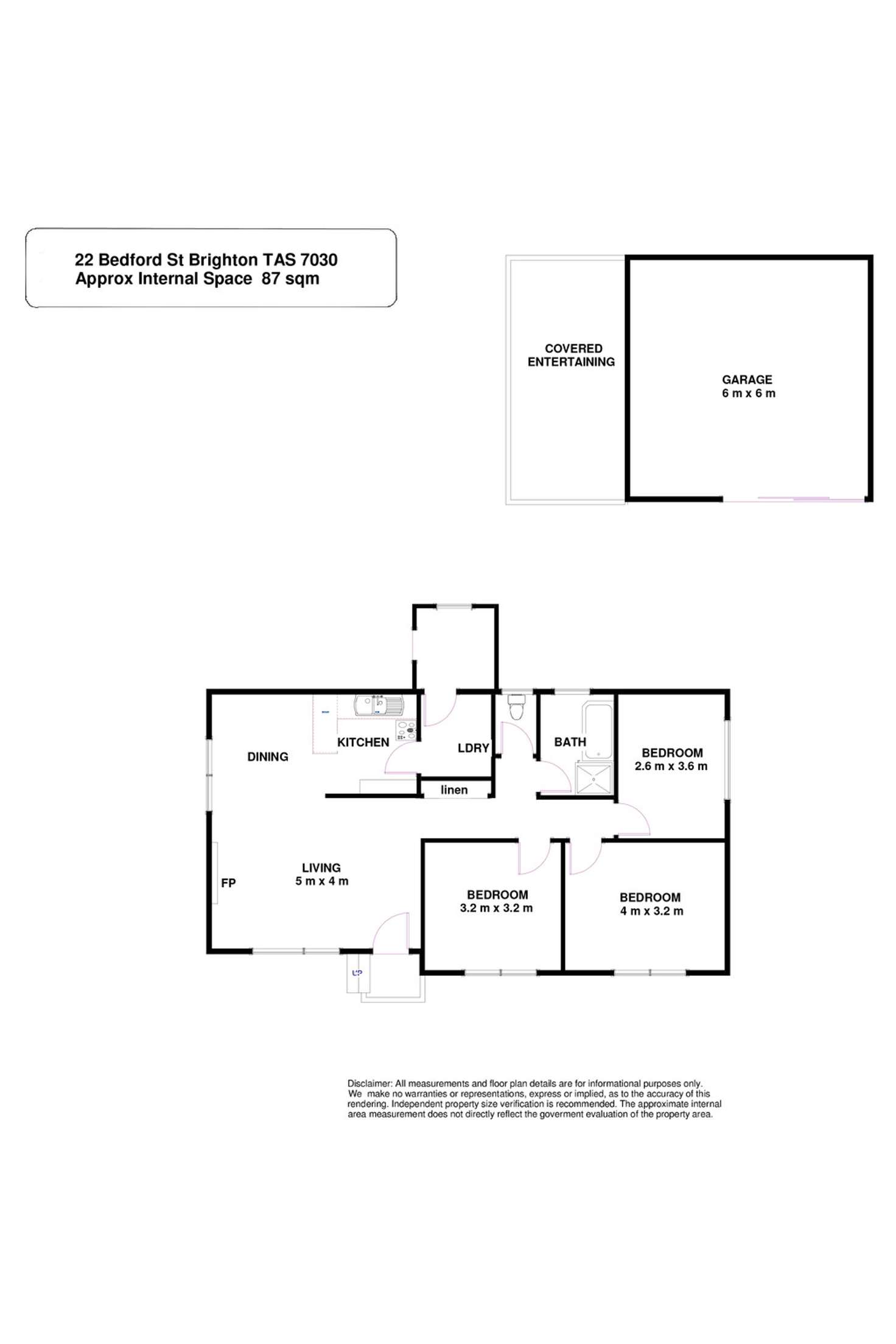 Floorplan of Homely house listing, 22 Bedford Street, Brighton TAS 7030