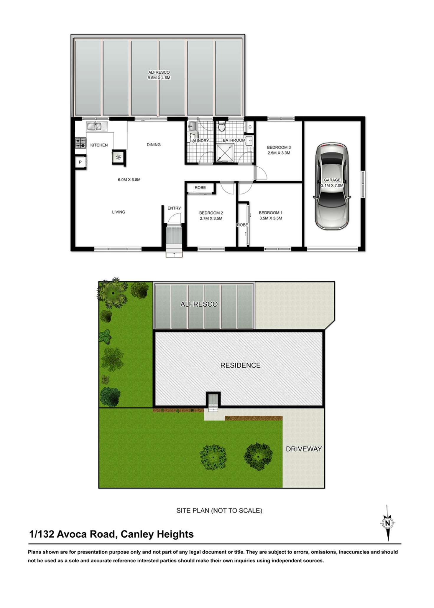 Floorplan of Homely villa listing, 1/132 AVOCA ROAD, Canley Heights NSW 2166
