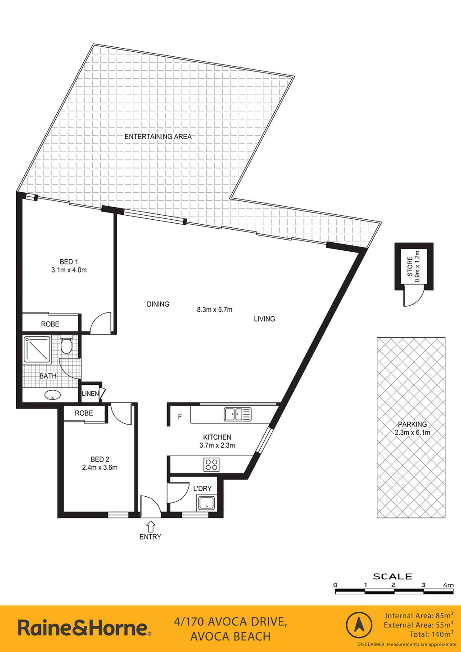 Floorplan of Homely unit listing, 4/170 Avoca Drive, Avoca Beach NSW 2251