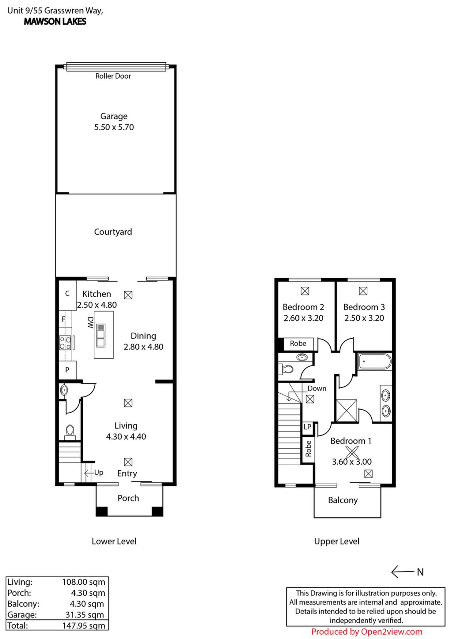 Floorplan of Homely house listing, 9/55 Grasswren Way, Mawson Lakes SA 5095