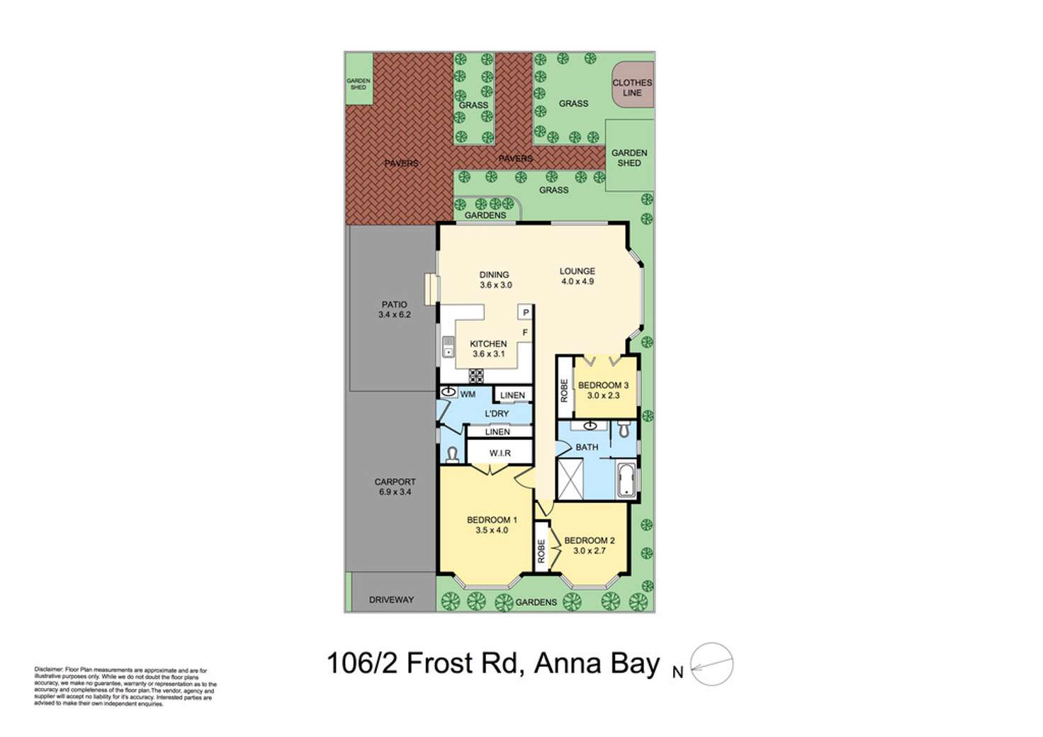 Floorplan of Homely villa listing, 106/ 2 Frost Road "Seawinds Village", Anna Bay NSW 2316