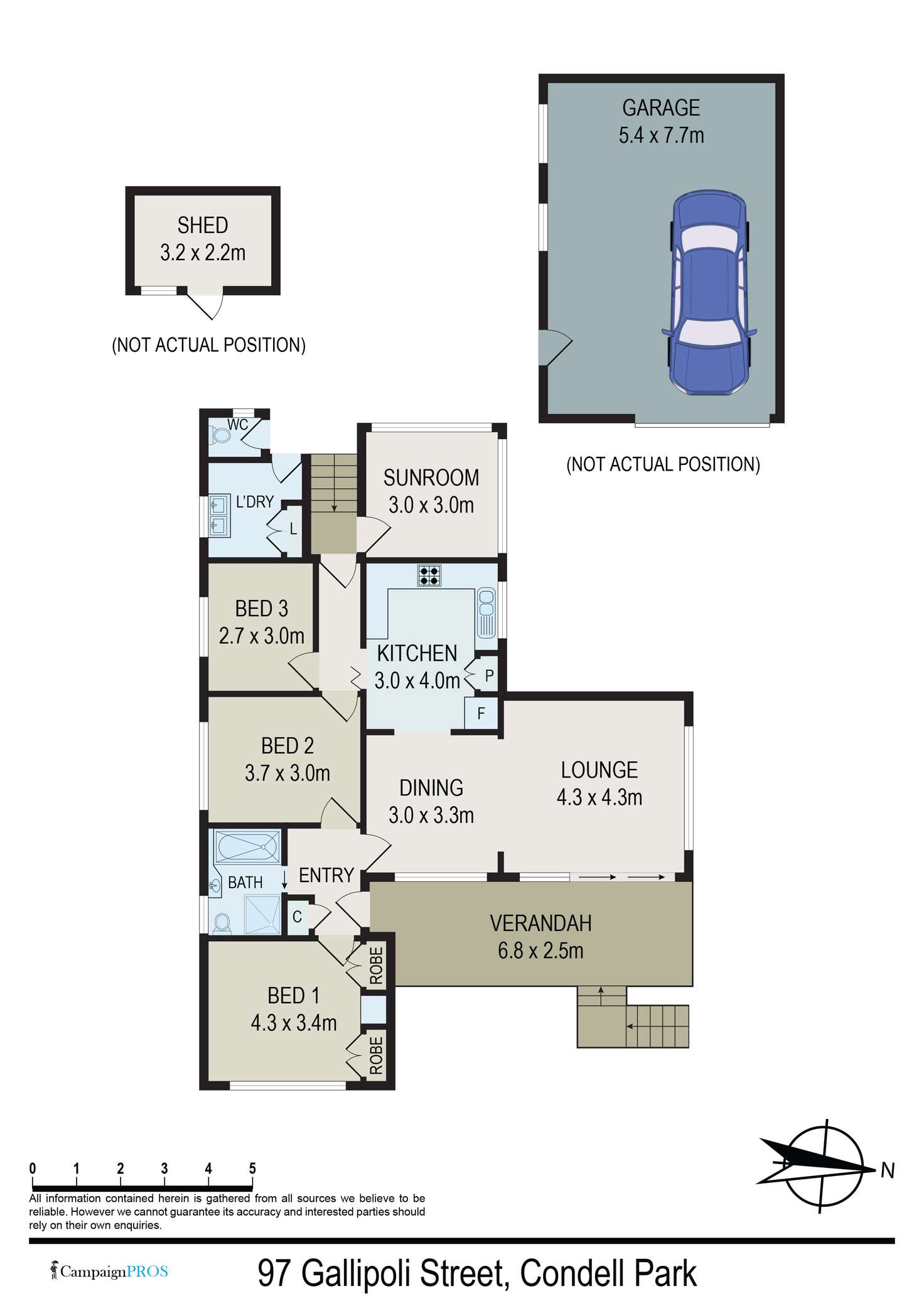 Floorplan of Homely house listing, 97 Gallipoli Street, Condell Park NSW 2200