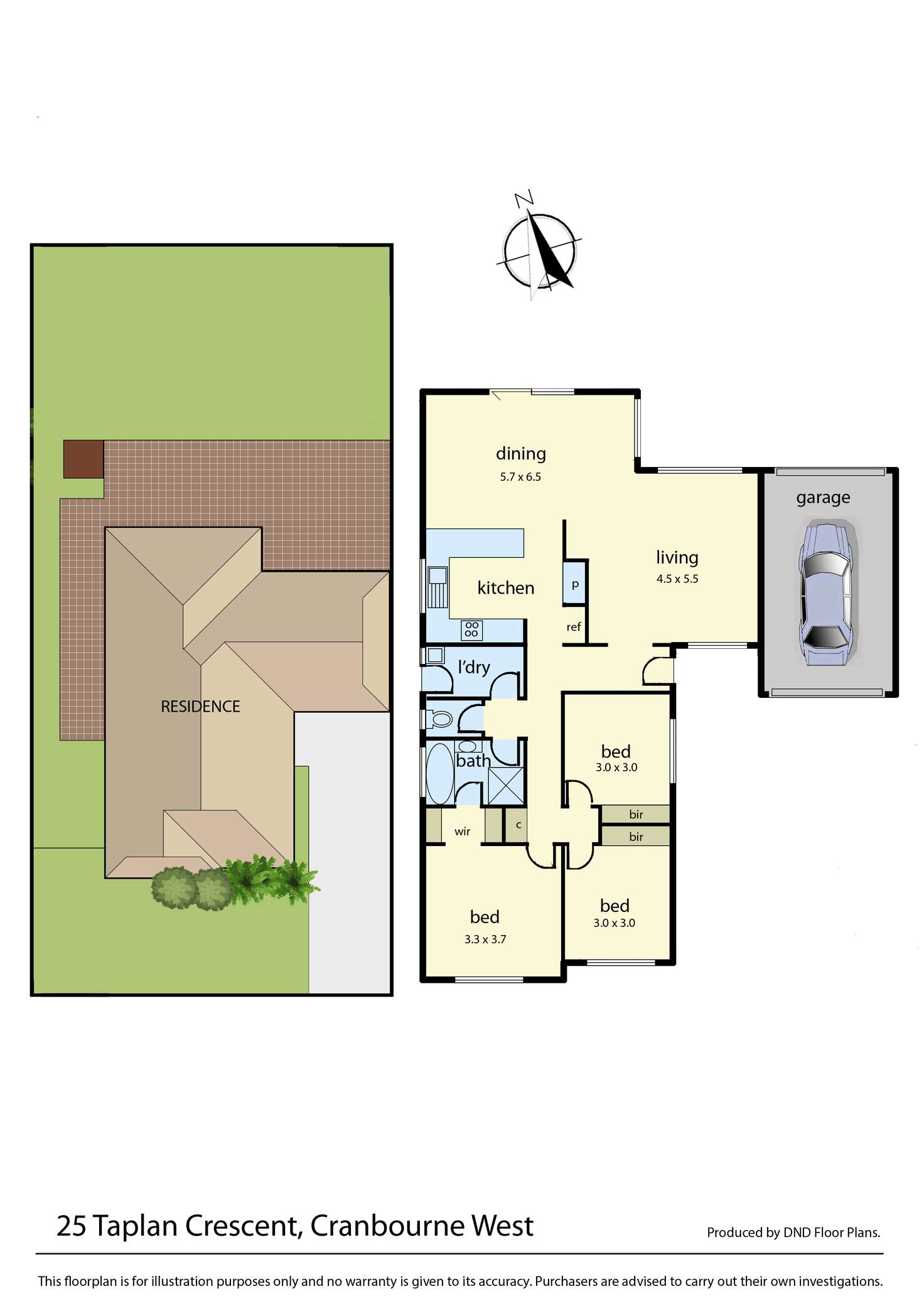 Floorplan of Homely house listing, 25 Taplan Crescent, Cranbourne West VIC 3977