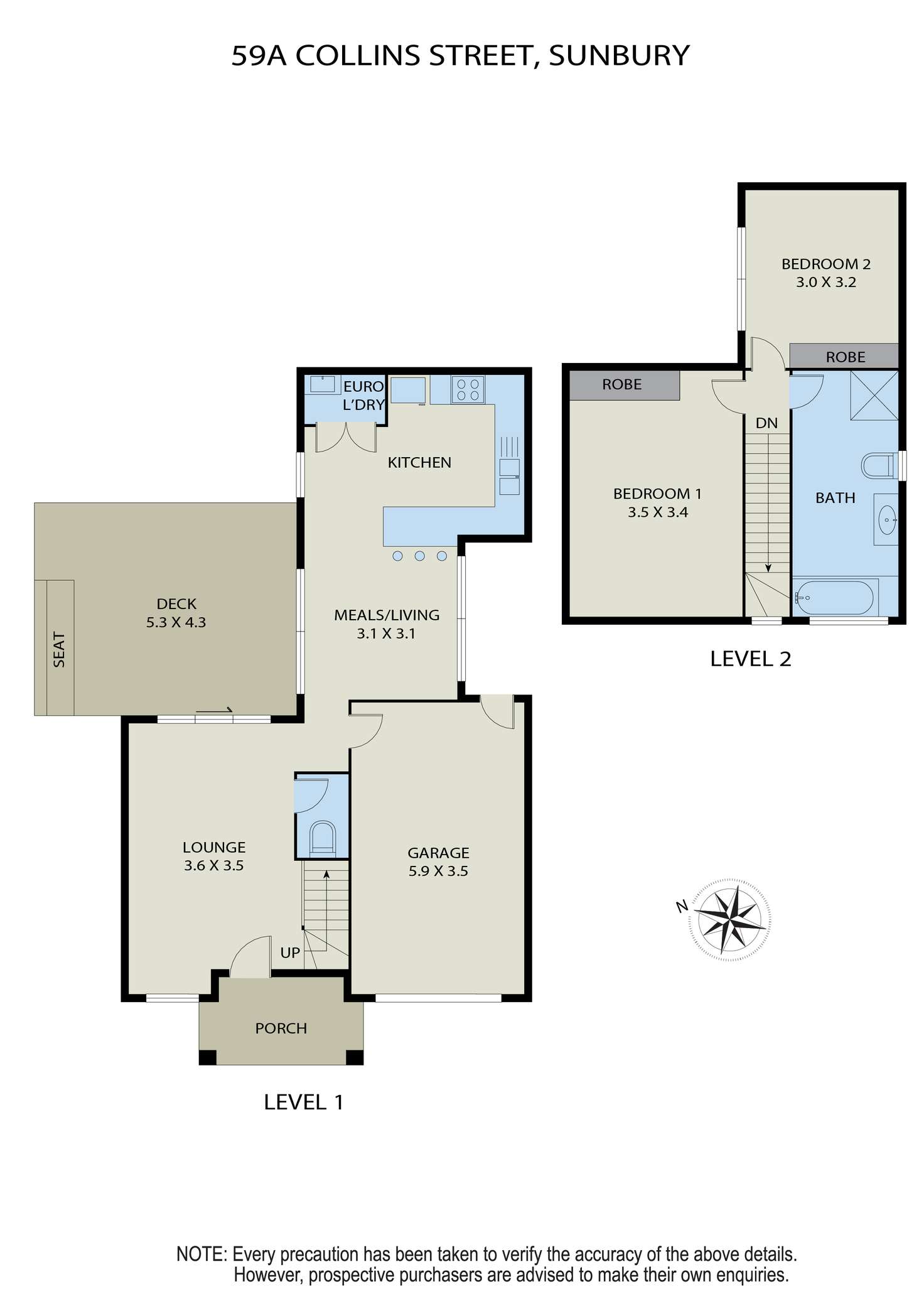 Floorplan of Homely house listing, 59A Collins Street, Sunbury VIC 3429