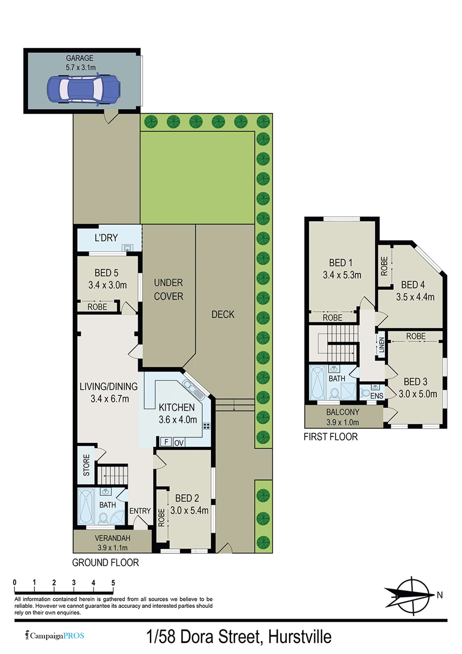 Floorplan of Homely townhouse listing, 1/58 Dora Street, Hurstville NSW 2220
