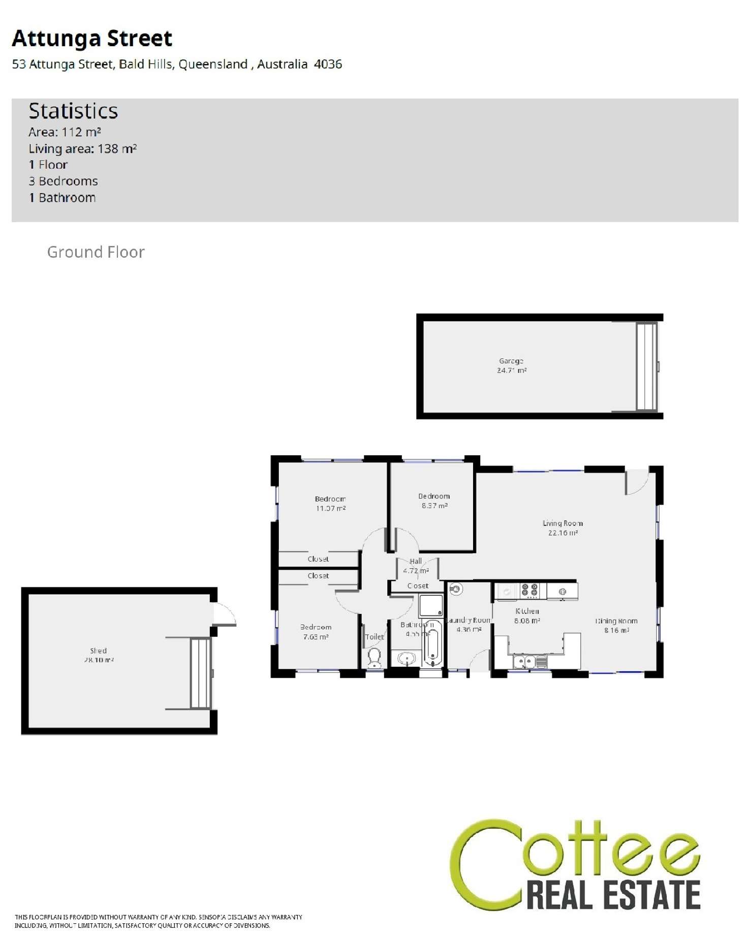 Floorplan of Homely house listing, 53 ATTUNGA STREET, Bald Hills QLD 4036