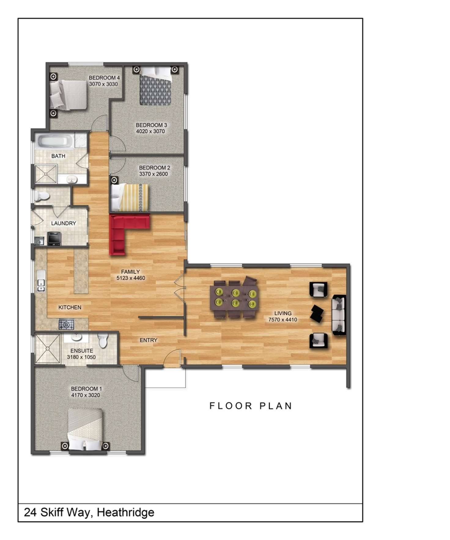 Floorplan of Homely house listing, 24 Skiff Way, Heathridge WA 6027