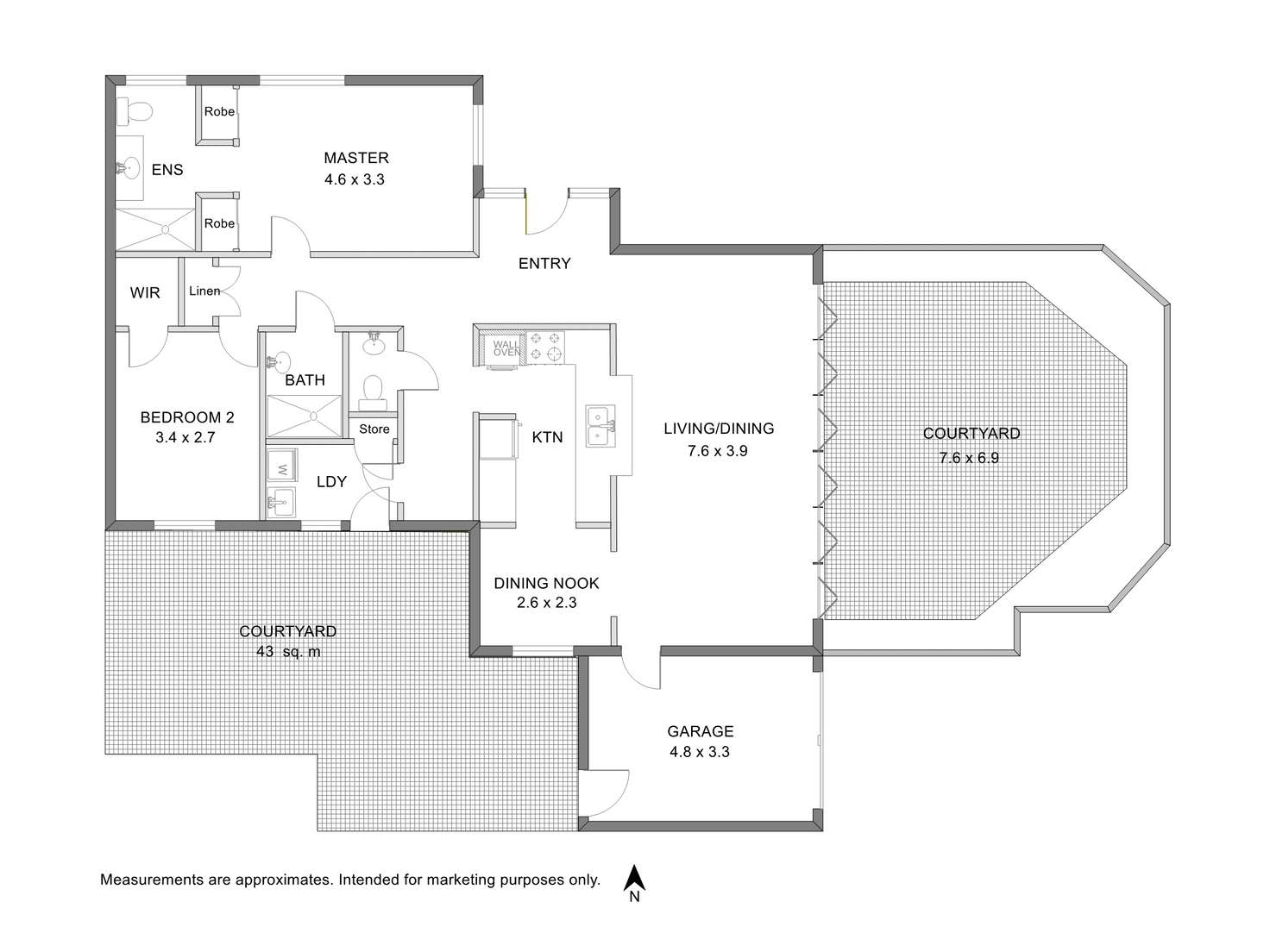 Floorplan of Homely villa listing, 2/15 Freshwater Parade, Claremont WA 6010