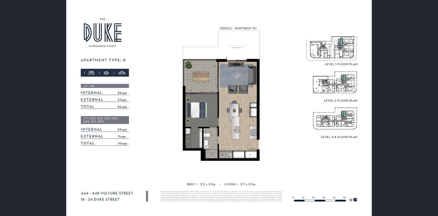 Floorplan of Homely apartment listing, 203/18 Duke Street, Kangaroo Point QLD 4169