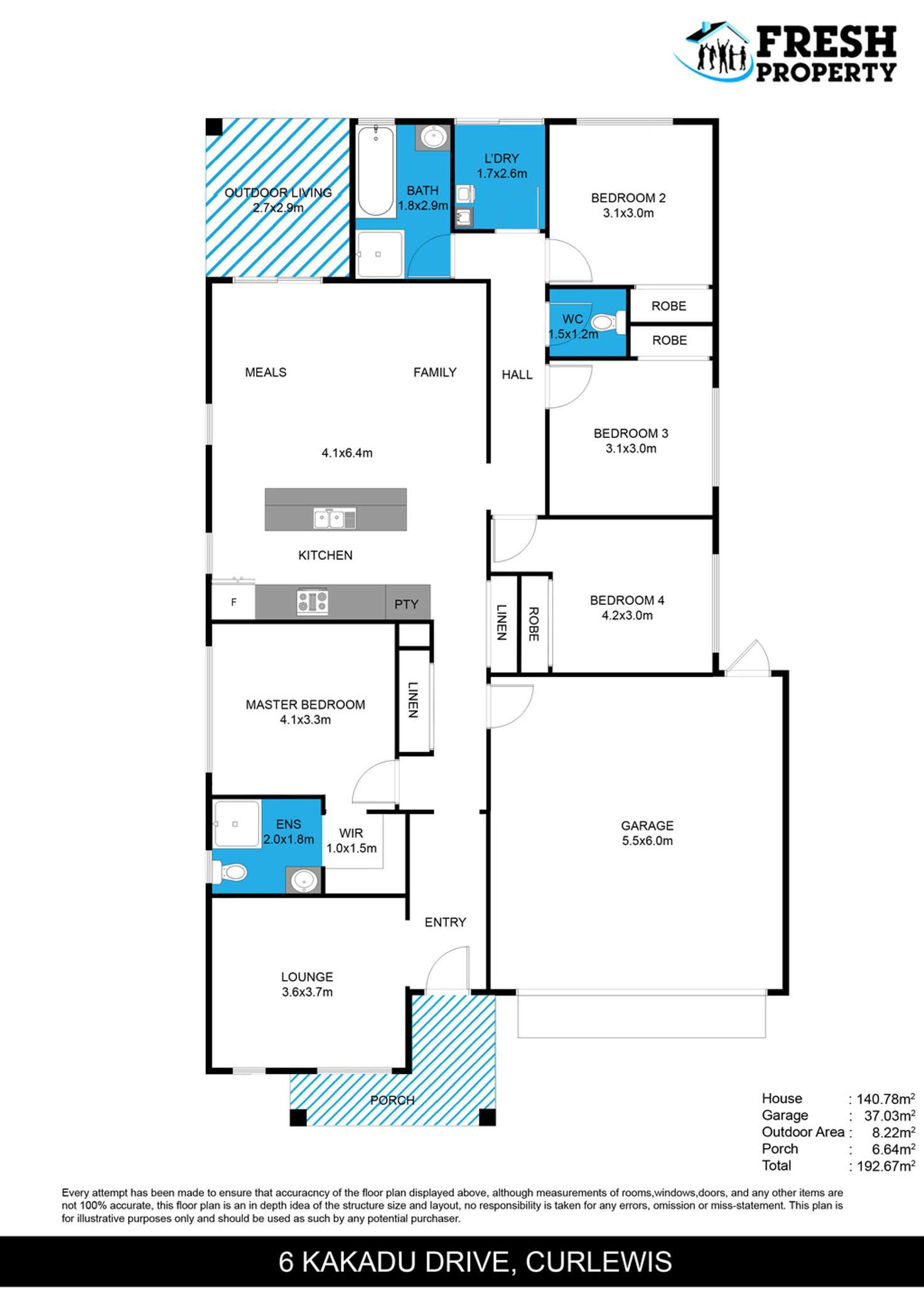 Floorplan of Homely house listing, 6 Kakadu Drive, Curlewis VIC 3222