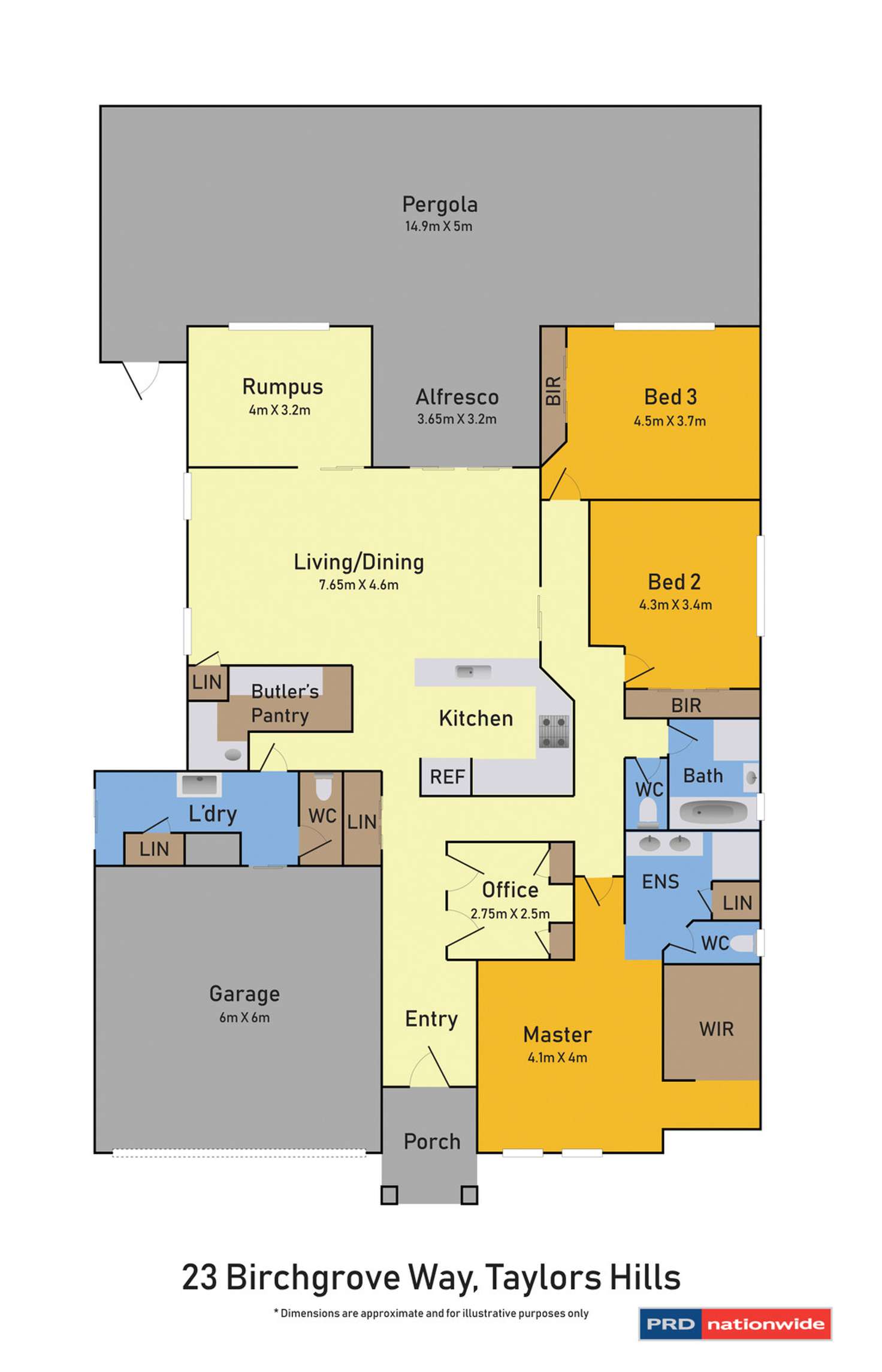 Floorplan of Homely house listing, 23 Birchgrove Way, Taylors Hill VIC 3037