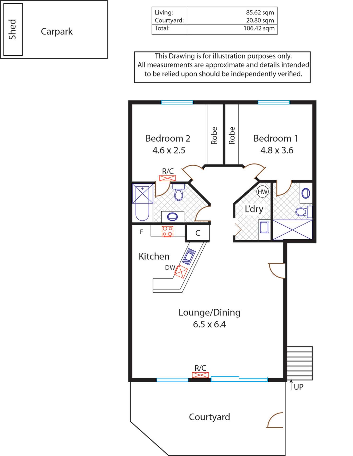 Floorplan of Homely unit listing, 17/355 Fullarton Road, Fullarton SA 5063