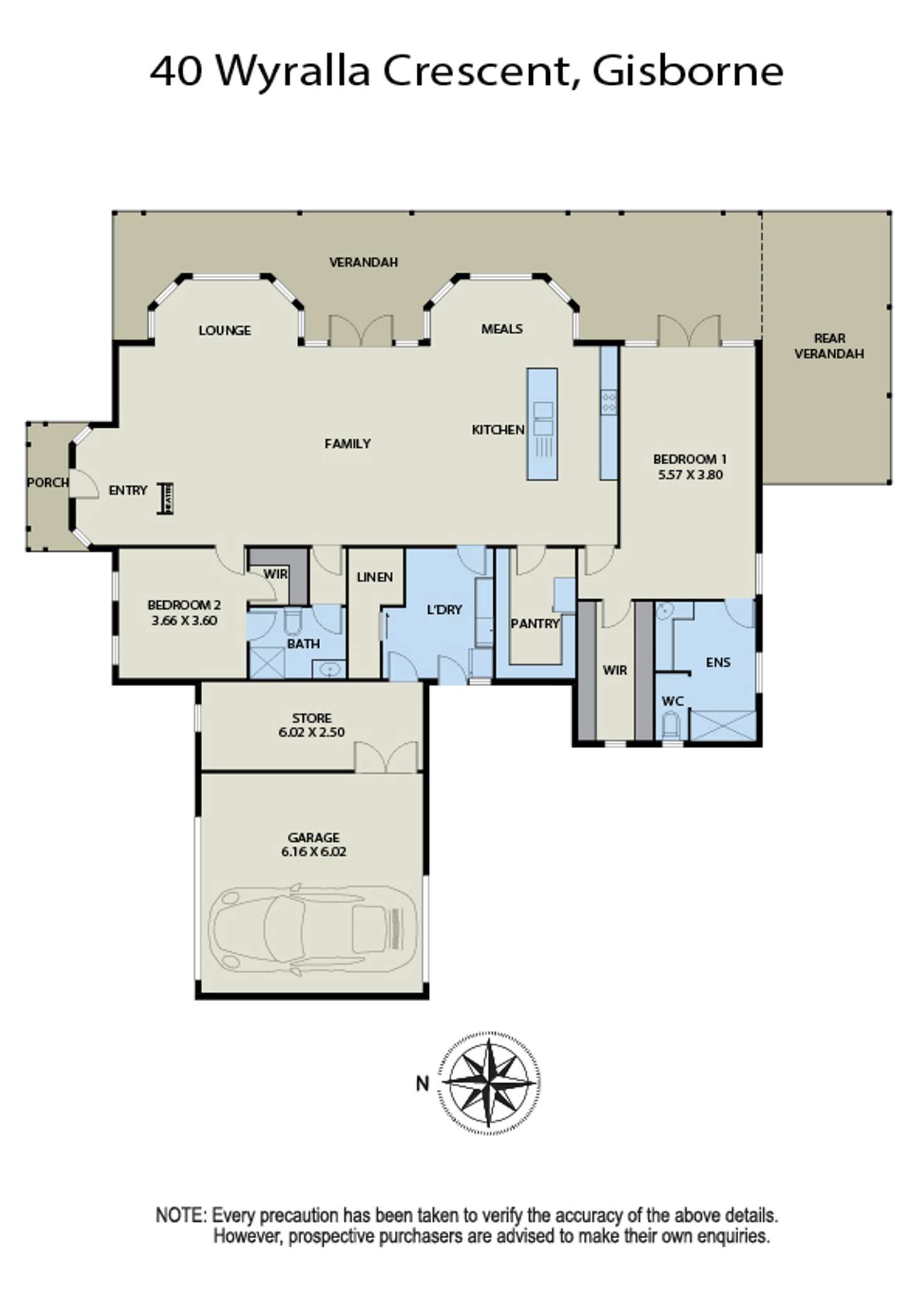 Floorplan of Homely house listing, 40 Wyralla Crescent, Gisborne VIC 3437