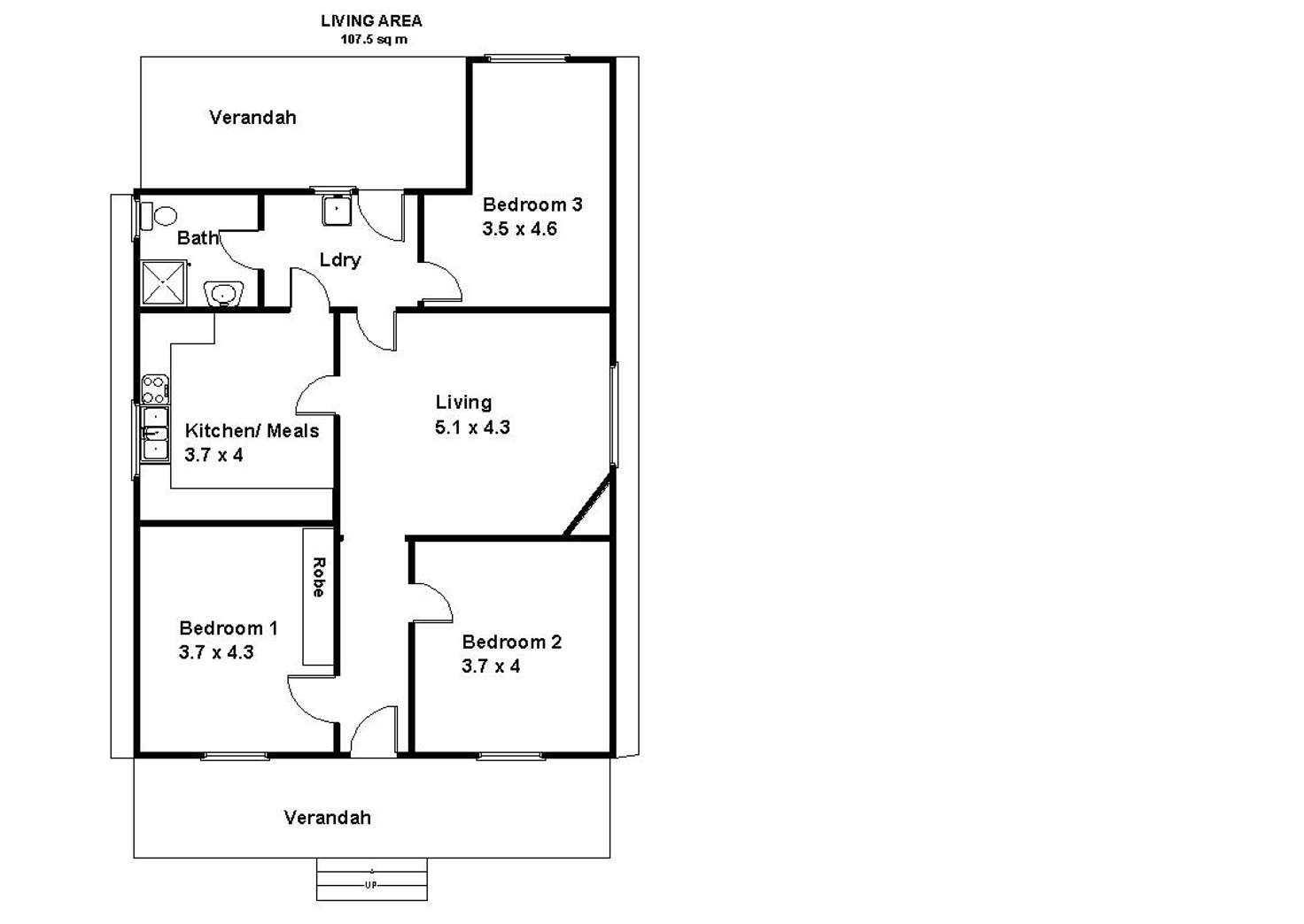 Floorplan of Homely house listing, 7 Laffer Street, Barmera SA 5345