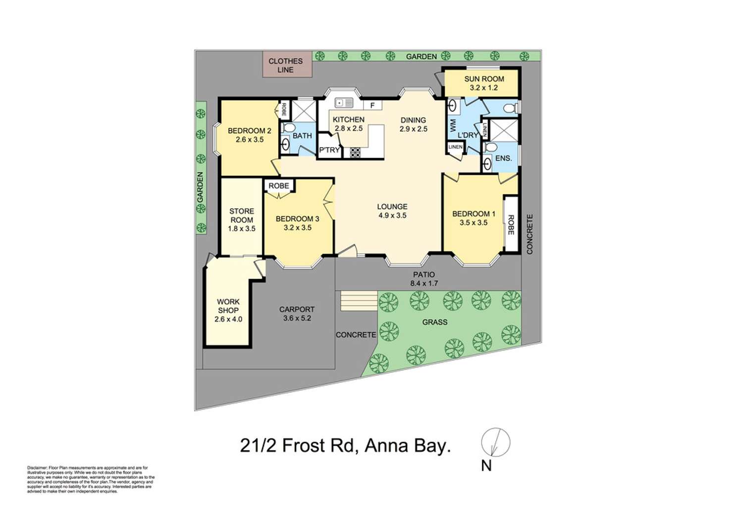 Floorplan of Homely villa listing, 21/2 Frost Road "Seawinds Village", Anna Bay NSW 2316