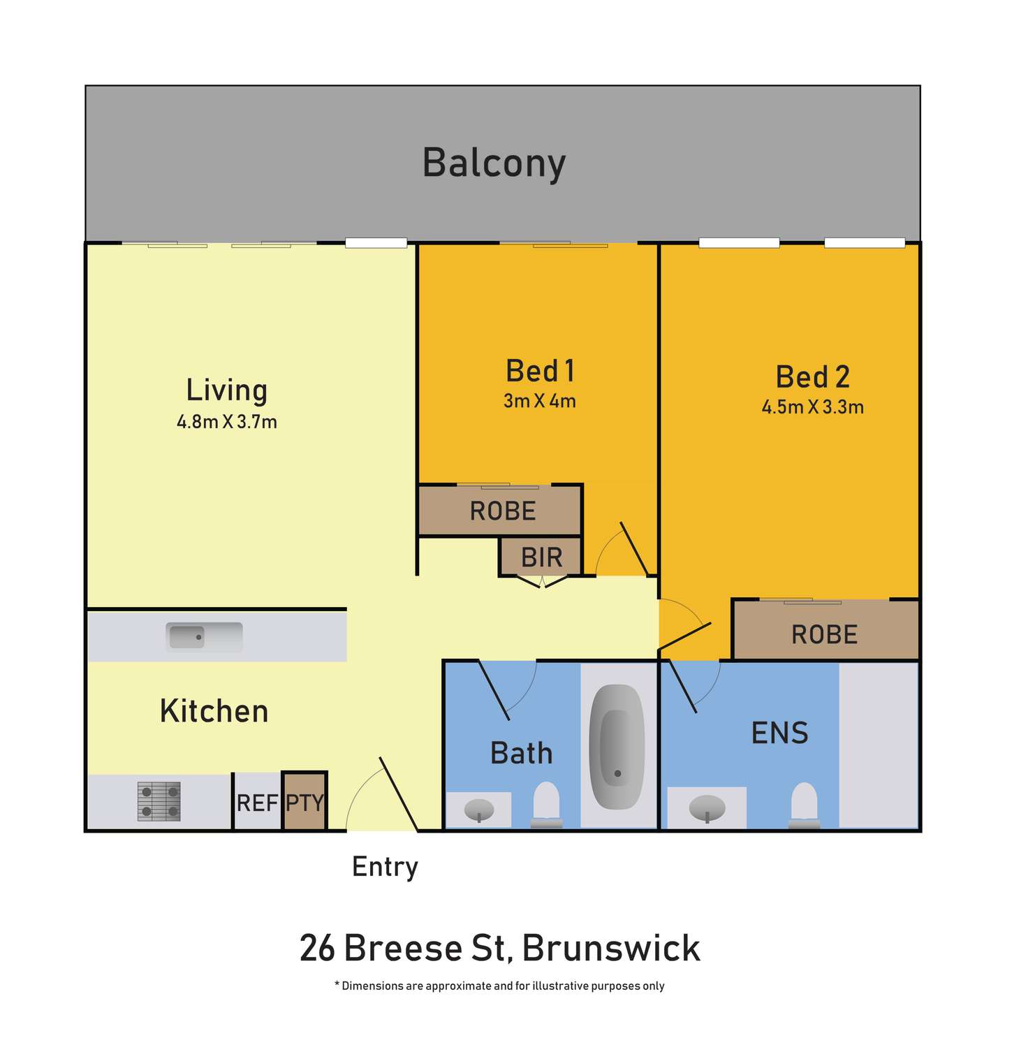 Floorplan of Homely apartment listing, 507/26 Breese Street, Brunswick VIC 3056