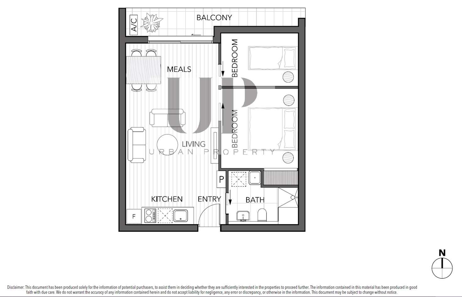 Floorplan of Homely apartment listing, 502/253 Franklin Street, Melbourne VIC 3000