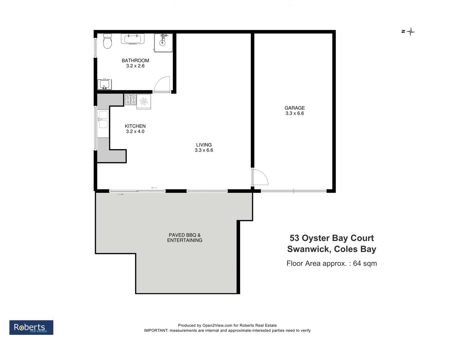 Floorplan of Homely studio listing, 53 Oyster Bay Court, Coles Bay TAS 7215