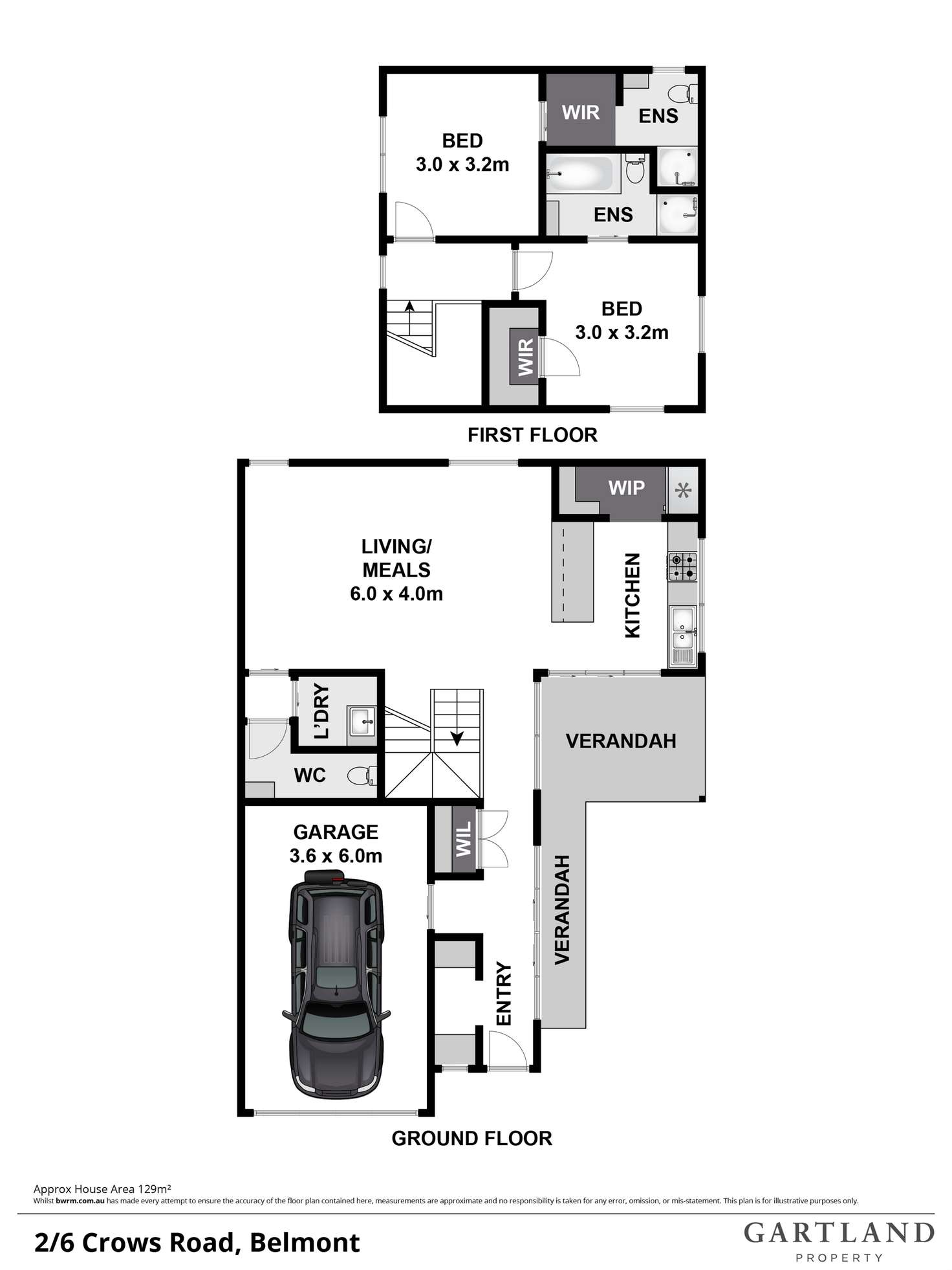 Floorplan of Homely unit listing, 2/6-8 Crows Road, Belmont VIC 3216